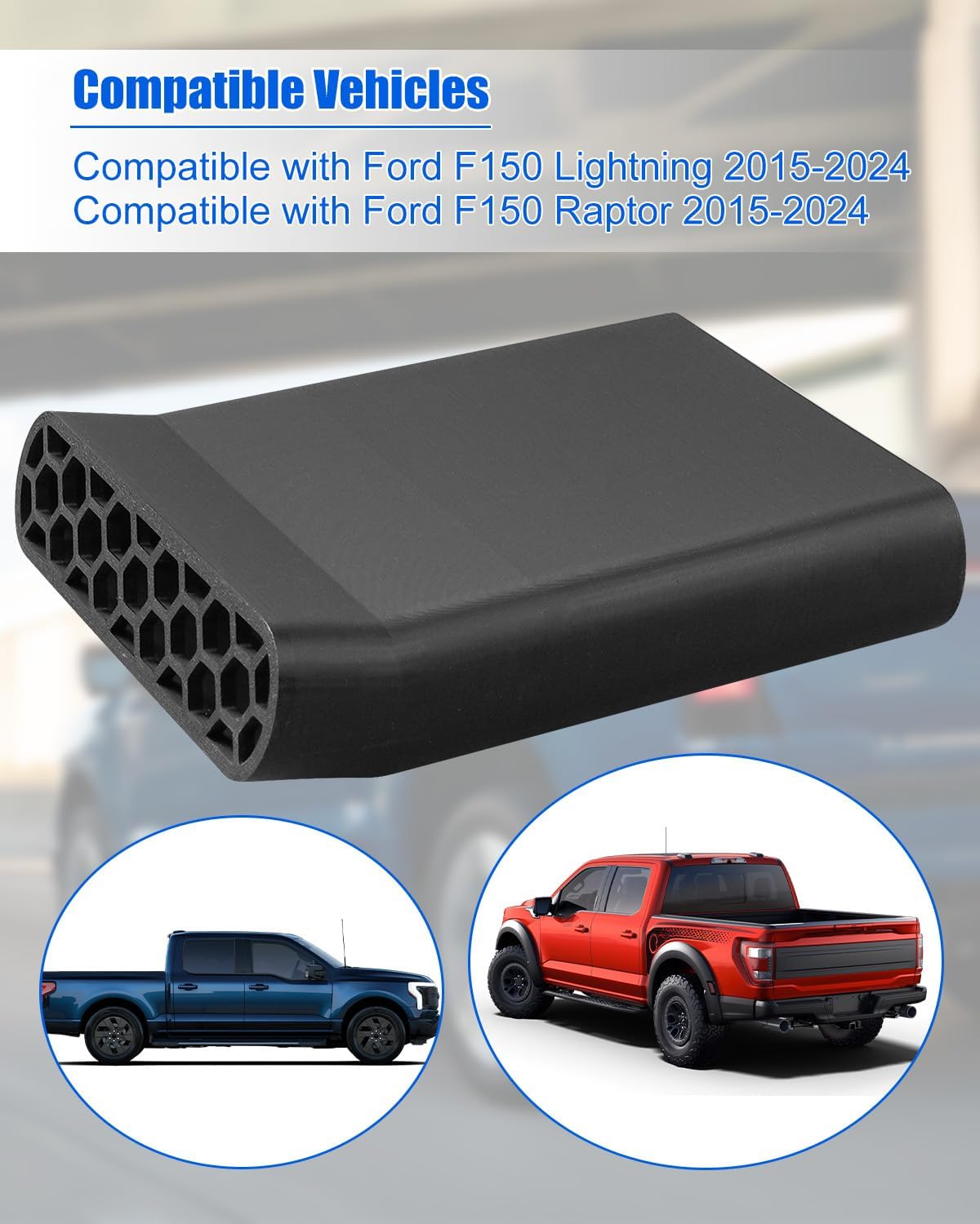 2 Pcs Under Seat Vent Deflectors Compatible with Ford F150 Lightning Raptor 2015-2024, Rear AC Vent Directional Extenders