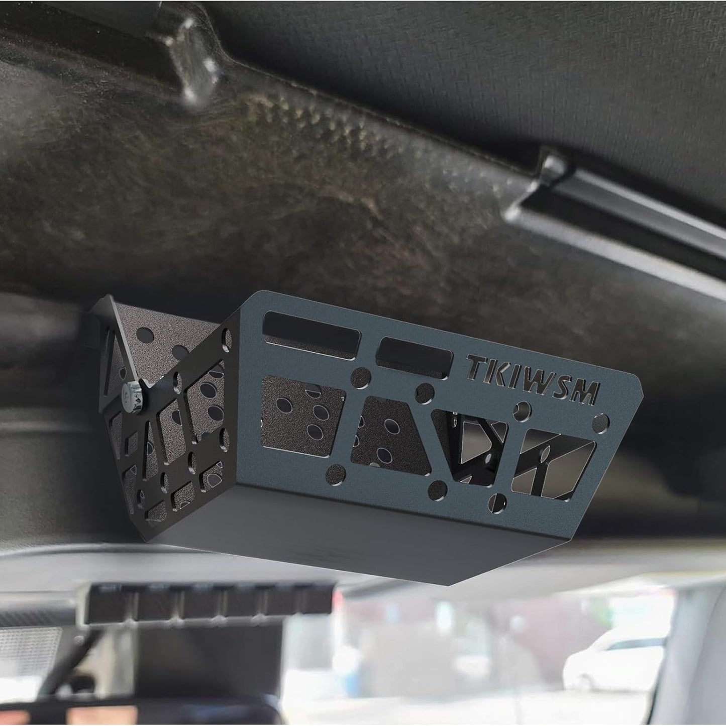 Tactical Organizer for Ford Bronco Accessories 2025 2021-2024, Overhead Organizer Storage Panel, Premium Manganese Steel Car Roof Control Panel Storage Basket Auto Accessories