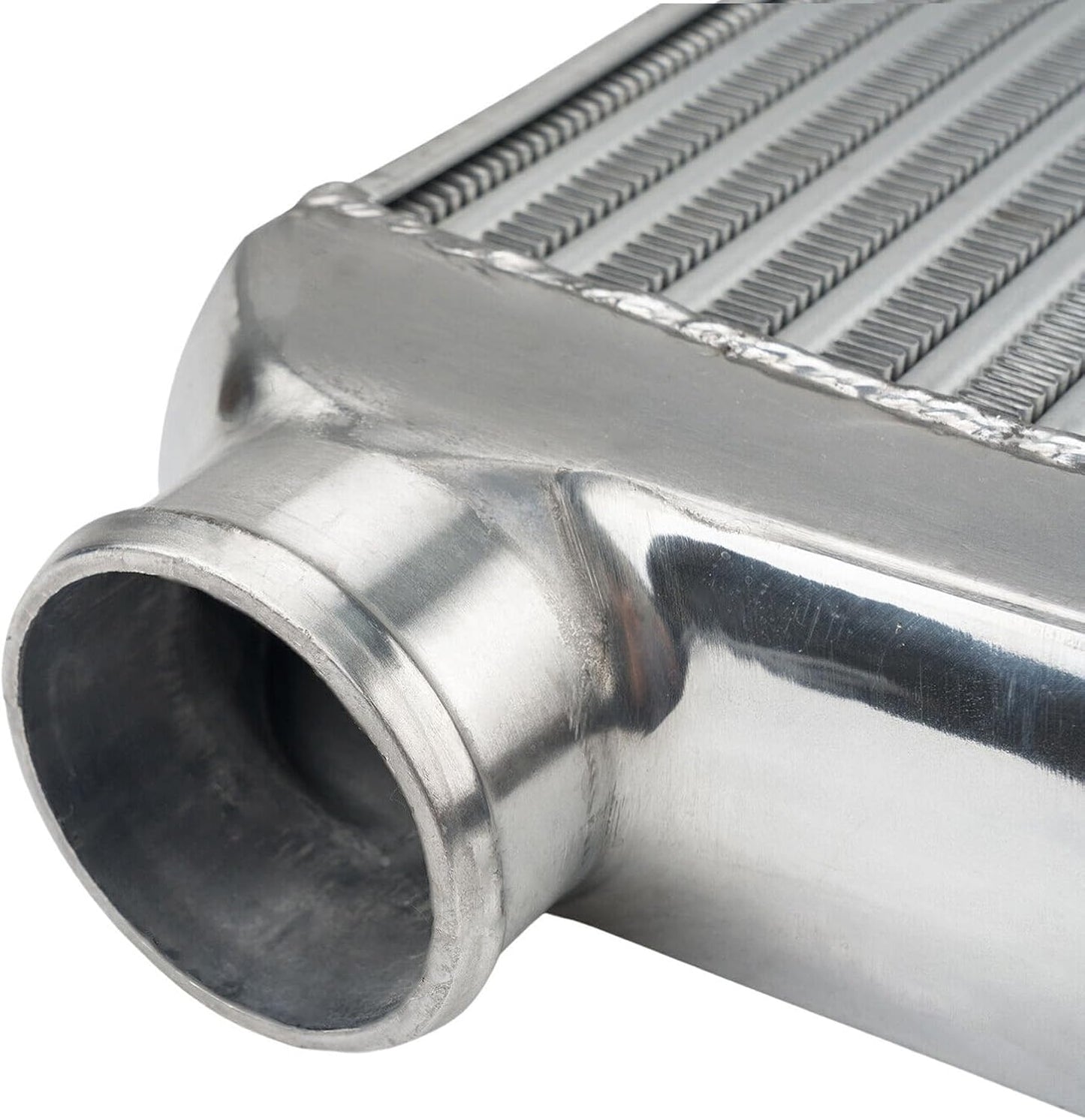 2.5" I/O Universal Aluminum Tube and Fin Front Mount Turbo Intercooler Overall Size 31" x 13" x 3"/Core Size: 23" x 10.5" x2.5"