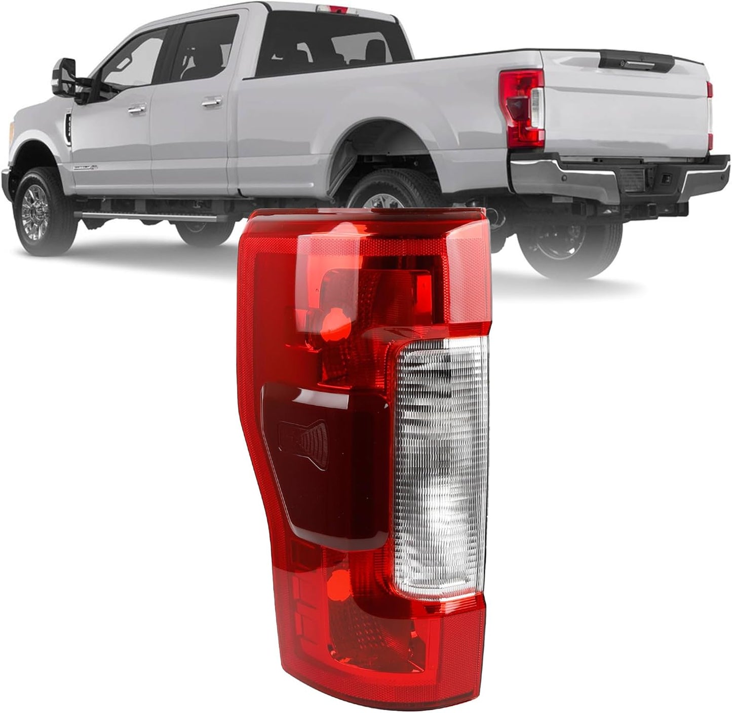 Tail Light Assembly for 2017-2019 Ford F250 F350 F450 Super Duty – Left & Right Rear Taillight Halogen Brake Lamp(Non-LED) - OMOTOR