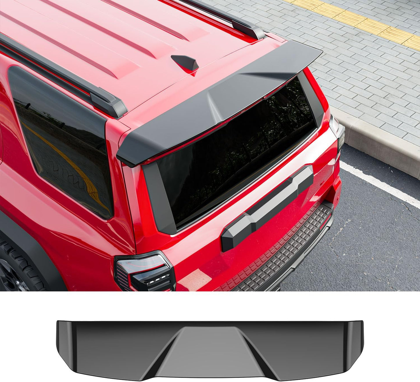 Xipoo Spoiler Compatible with 2025 Toyota 4Runner Trunk Lip Rear Roof Spoiler Glossy Black Trunk Wing Replacement for 2025 Toyota 4Runner Accessories