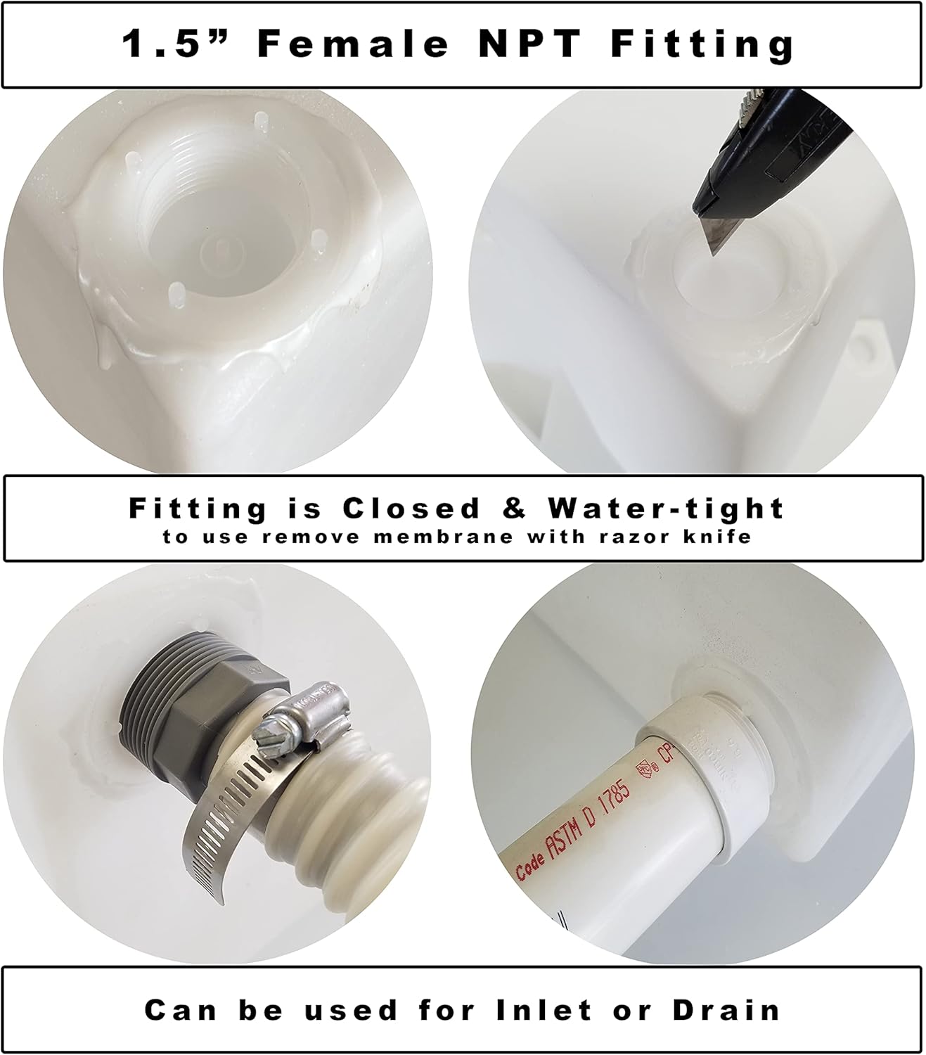 Class A Customs | 42 Gallon RV Concession Fresh and Gray Water Holding Tank | T-4200