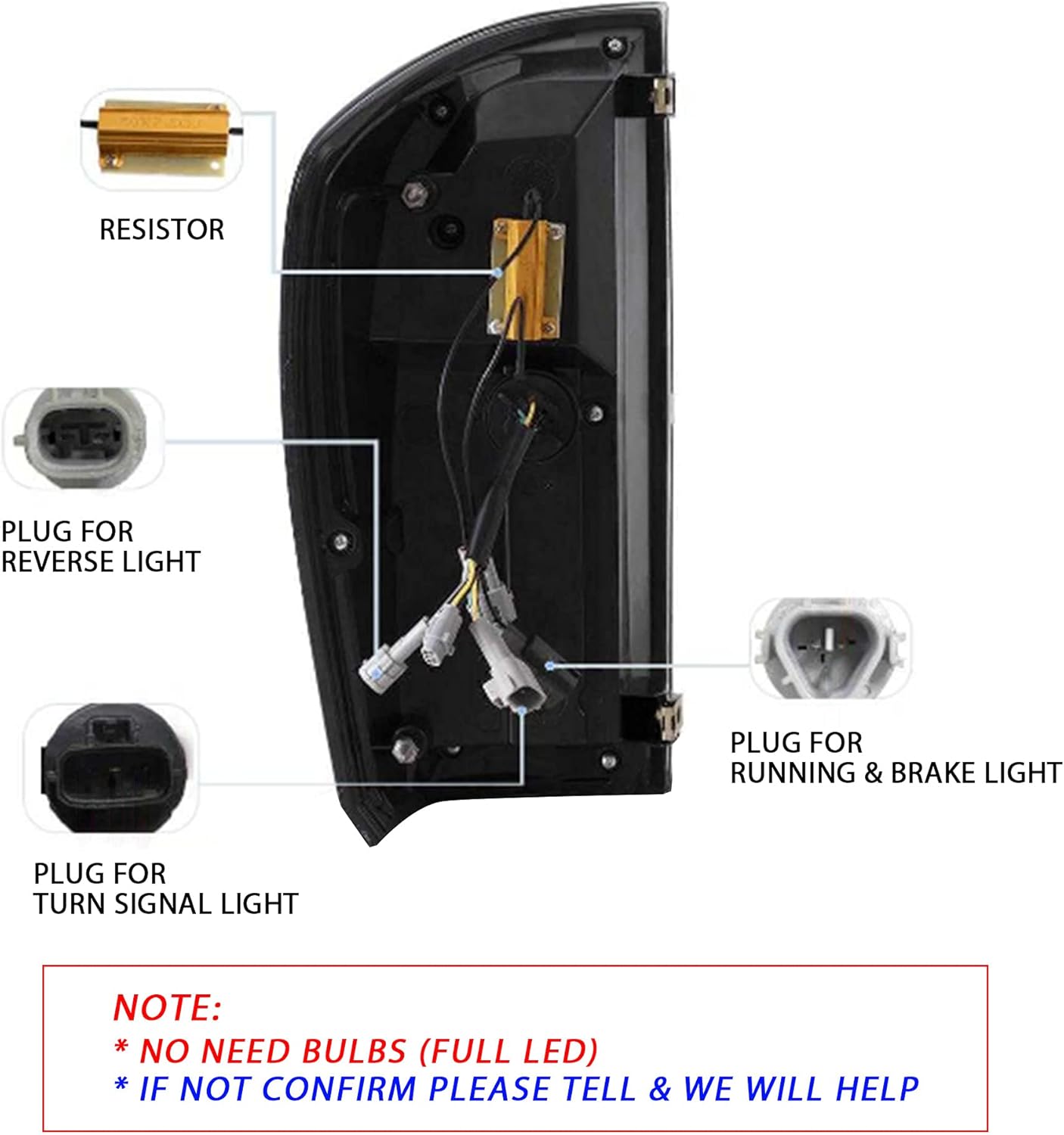 VLAND Full LED Smoked Taillights Compatible For 2016-2023 Toyota Tacoma TRD Off Road, SR5, SR, TRD Pro, TRD Spor, Limited, W/Sequential Indicators Red Turn Signals Lamps