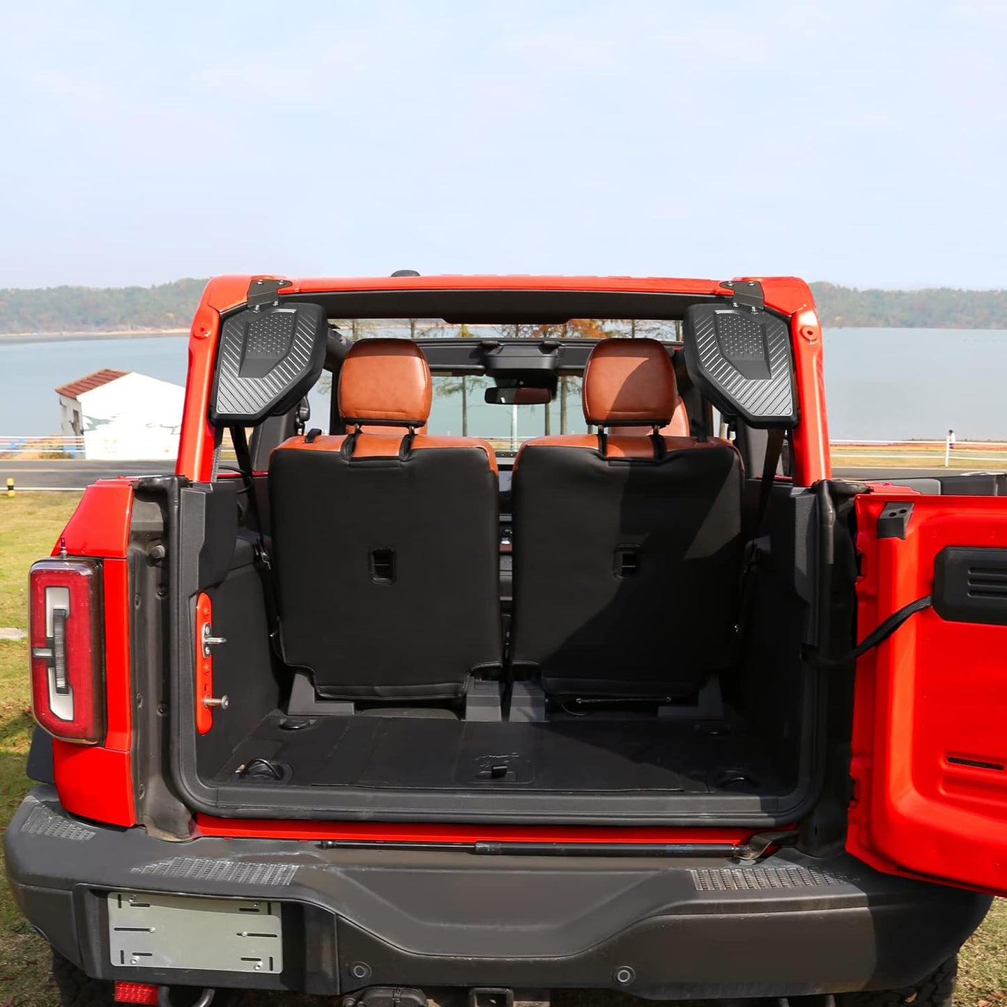Rear Speaker Pods Compatible with Ford Bronco 2021 2022 2023, Upgrade 6.5" Pods for Bronco Accessories 2/4-Door, Interior Accessories Black - OMOTOR