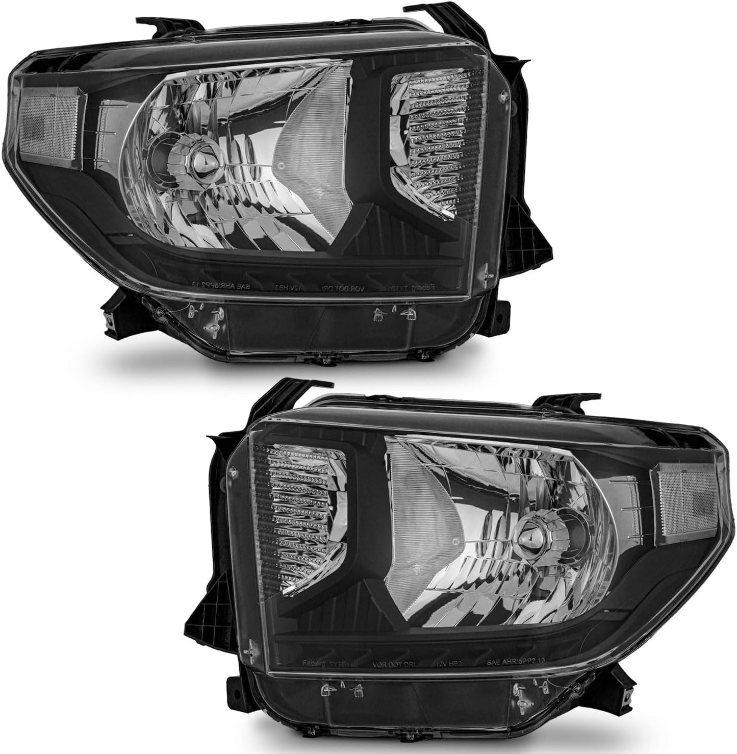 Headlight Assembly for 2014-2021 Toyota Tundra - No Factory LED DRL, Without Level Adjuster, Left & Right Pair - OMOTOR