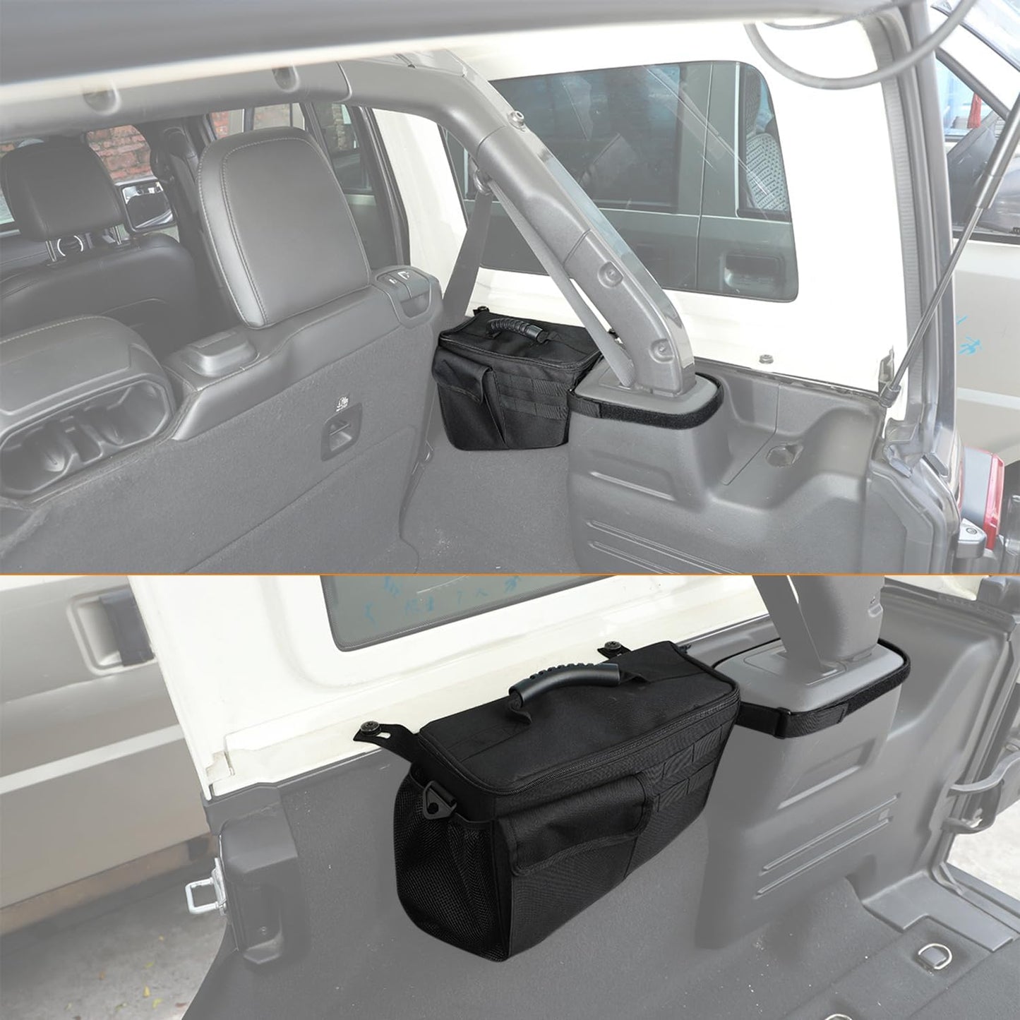 YOCTM Wheel Well Storage Bin, Rear Trunk Organizer, Cargo Storage Tray for 2018-2024 Jeep Wrangler JL JLU 4-Door, Interior Storage Expansion Accessories, Right Left Side, Black