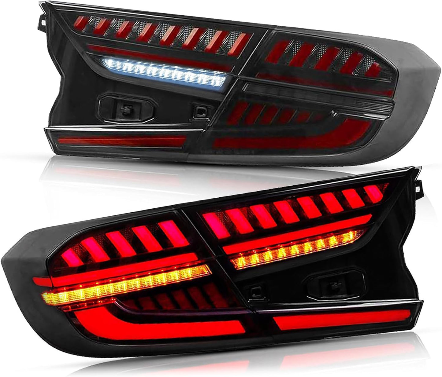 LED Tail Lights for Honda Accord 10th Gen 2018-2022, Rear Lamps with Scanning Dynamic Animation & Sequential DRL - OMOTOR