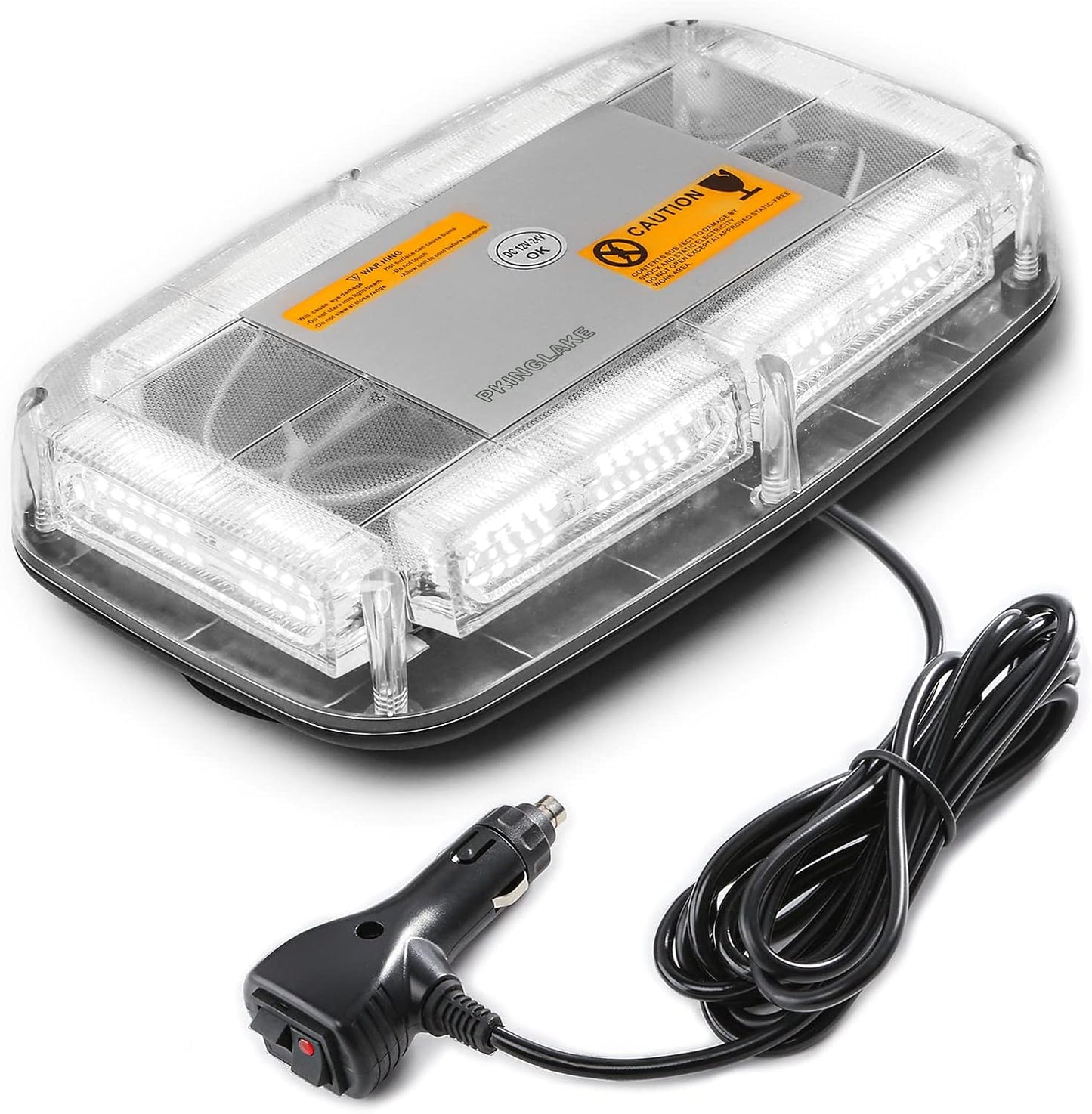 72LED Roof Top Emergency Strobe Beacon Lights, 12-24V High Visibility Safety Warning Mini LED Strobe Light bar with Magnetic Base for Snow Plow, Trucks, Construction Vehicles - OMOTOR