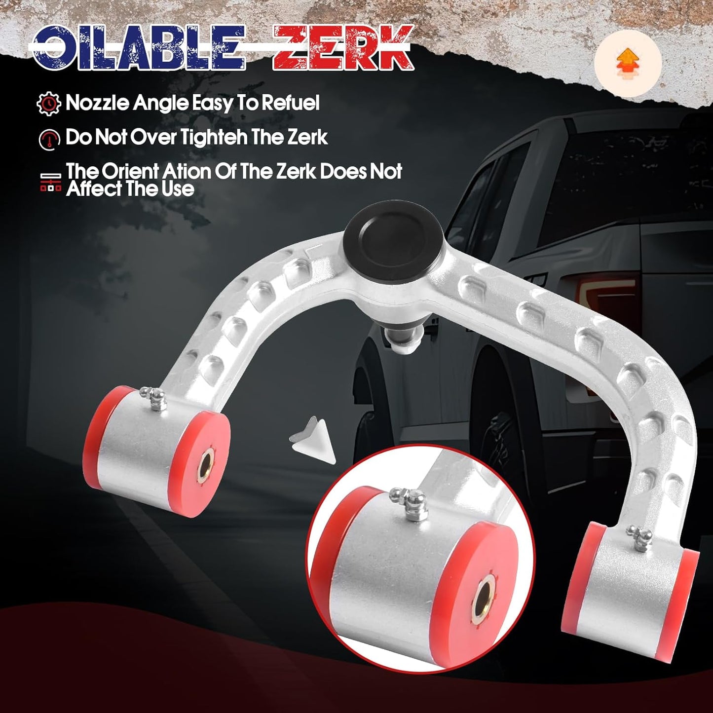 2-4" Lift Aluminum Upper Control Arm for 2004-2020 Ford F-150, Adjustable Control Arms Compatible with Expedition Navigator 06-22, Front Suspension Arms