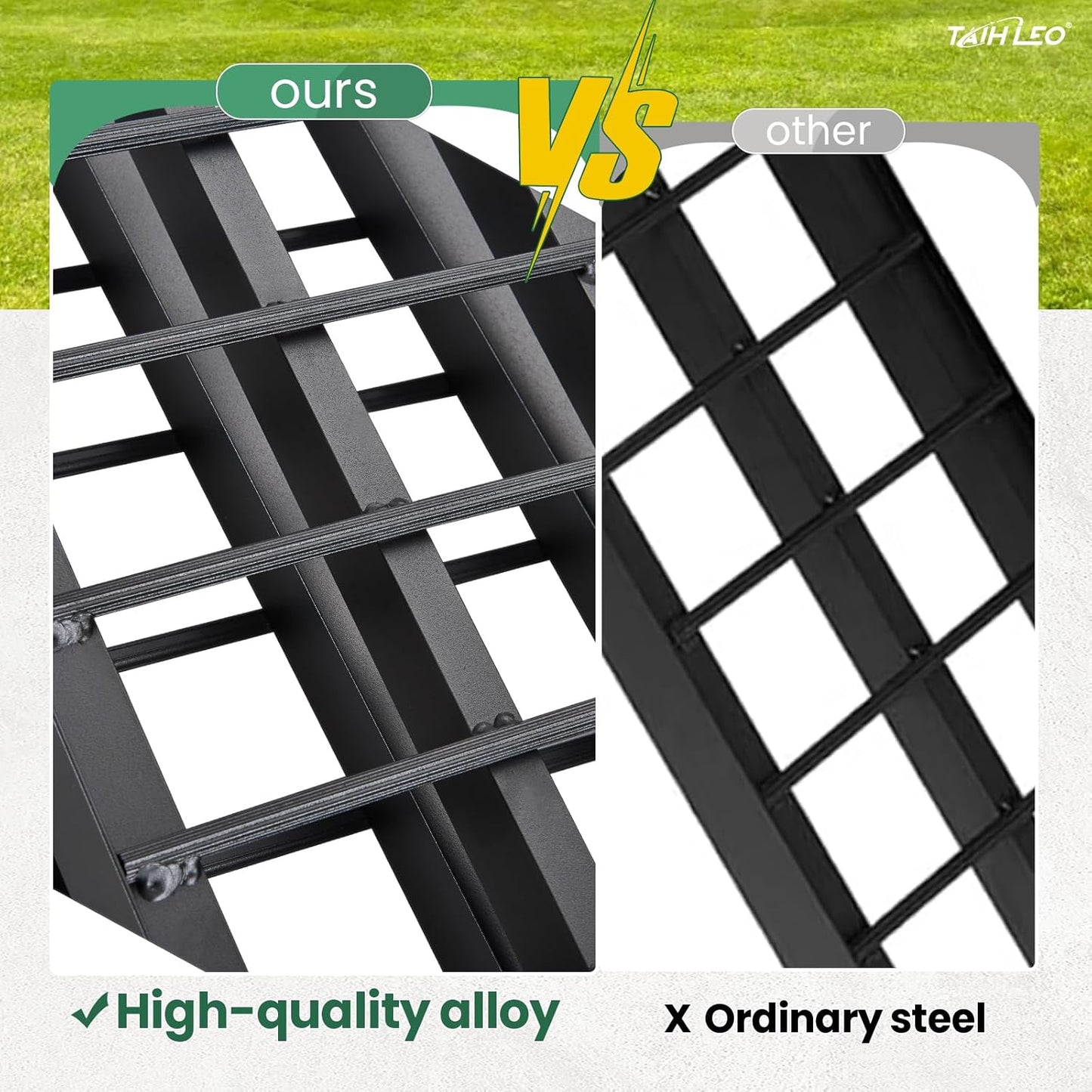 10ft Motorcycle Ramp - 600lb Capacity - Portable Loading Ramp for Motorcycles, Dirt Bikes, Bicycles - 120"x11.6" Black Ramp - OMOTOR