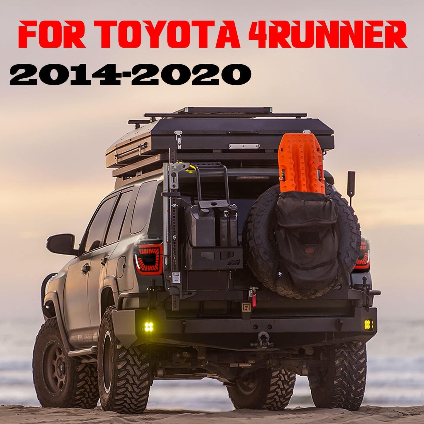 LED Tail Lights for Toyota 4Runner TRD/Limited/Off-Road/SR5/Sport/Nightshade 2014-2023,Rear Light Assembly with Sequential Turn Signal/Start Up Animation Light for 4 Runner,Smoked (Style 1)