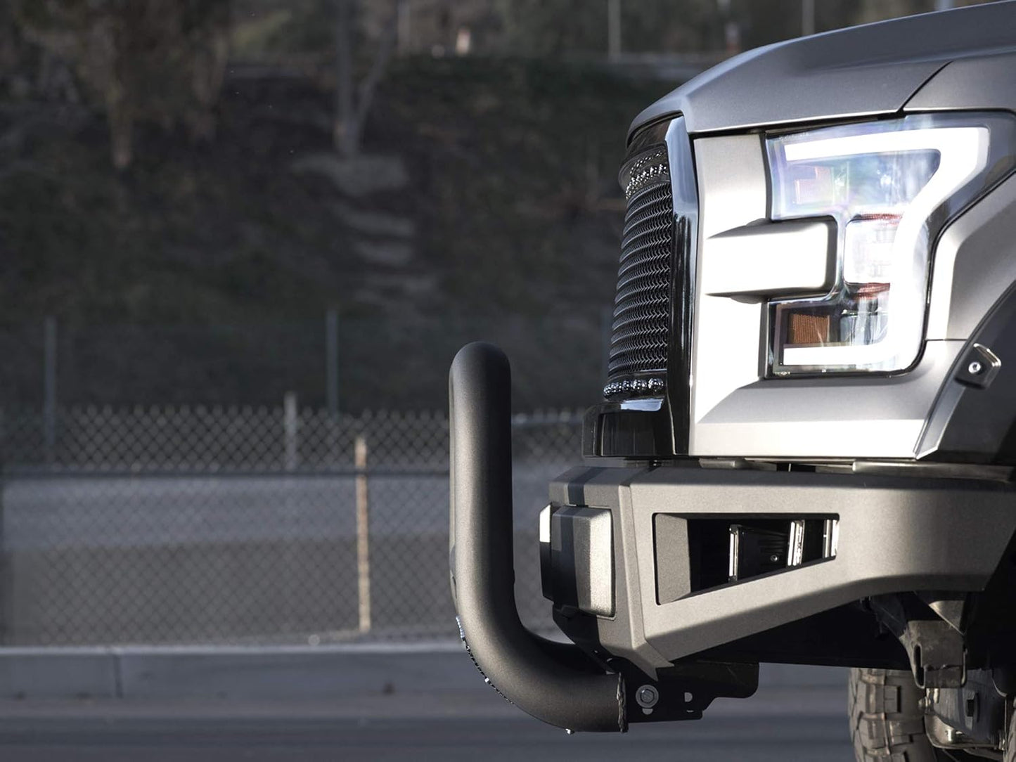 Armordillo USA 7168763 Mesh Bull Bar Bumper Guard - Matte Black Fits 2004-2022 Ford F150 / 2003-2017 Expedition