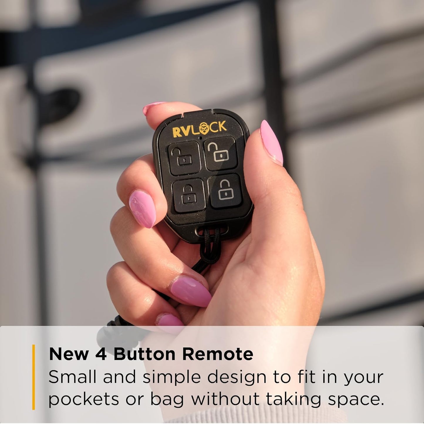 RV Door Lock Replacement with Keyless Entry and Remote, Secure Low Profile RV Door Latch, Perfect Camper Door Lock for a Majority of RVs, Patented Security Technology - OMOTOR