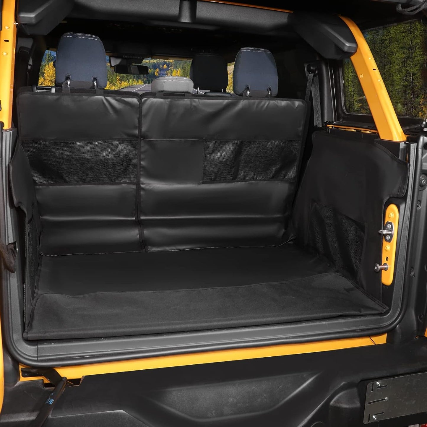 Jimen Compatible with Ford Bronco 4 Door 2021-2023, Pet Trunk Cargo Liner, Waterproof Cargo Cover Dog Mat Protector