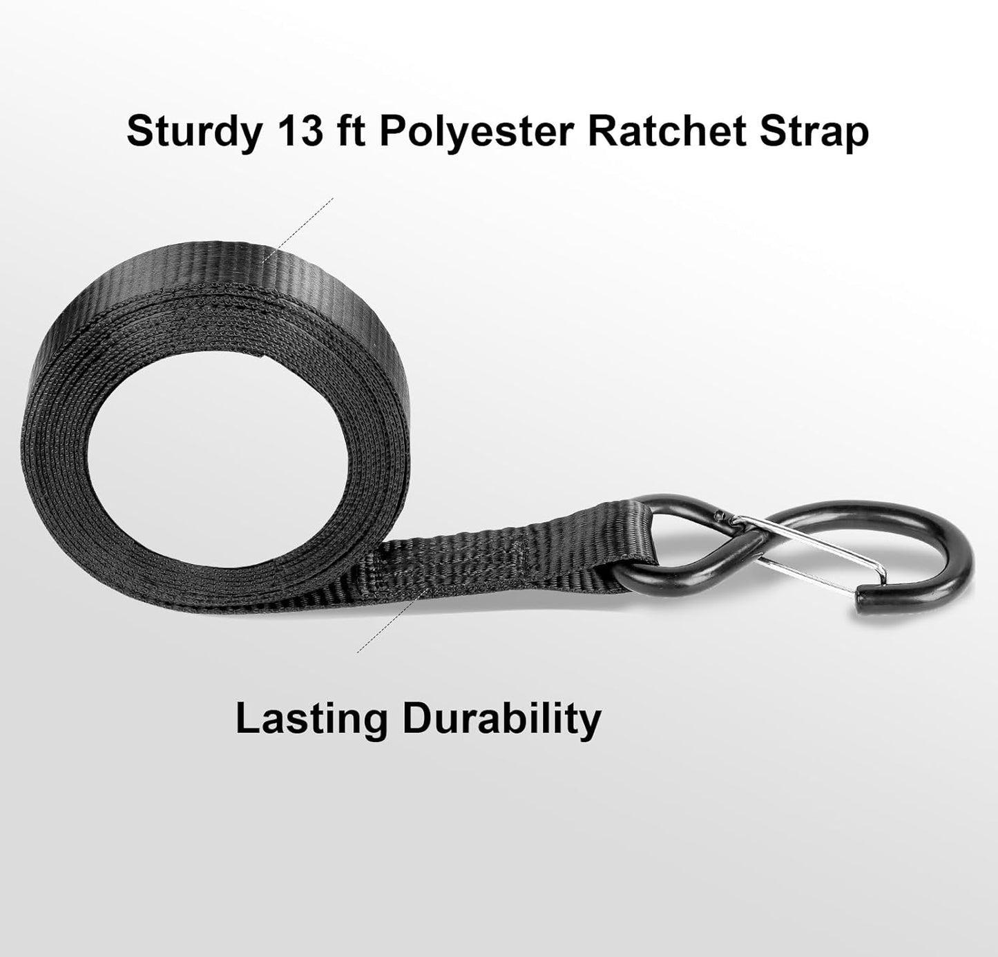 RV Awning Tie Down Kit for Wind WanDwel Heavy Duty Camper Anchors Canopy Support Parts & Accessories,13ft Ratchet Straps Upgrade Springs