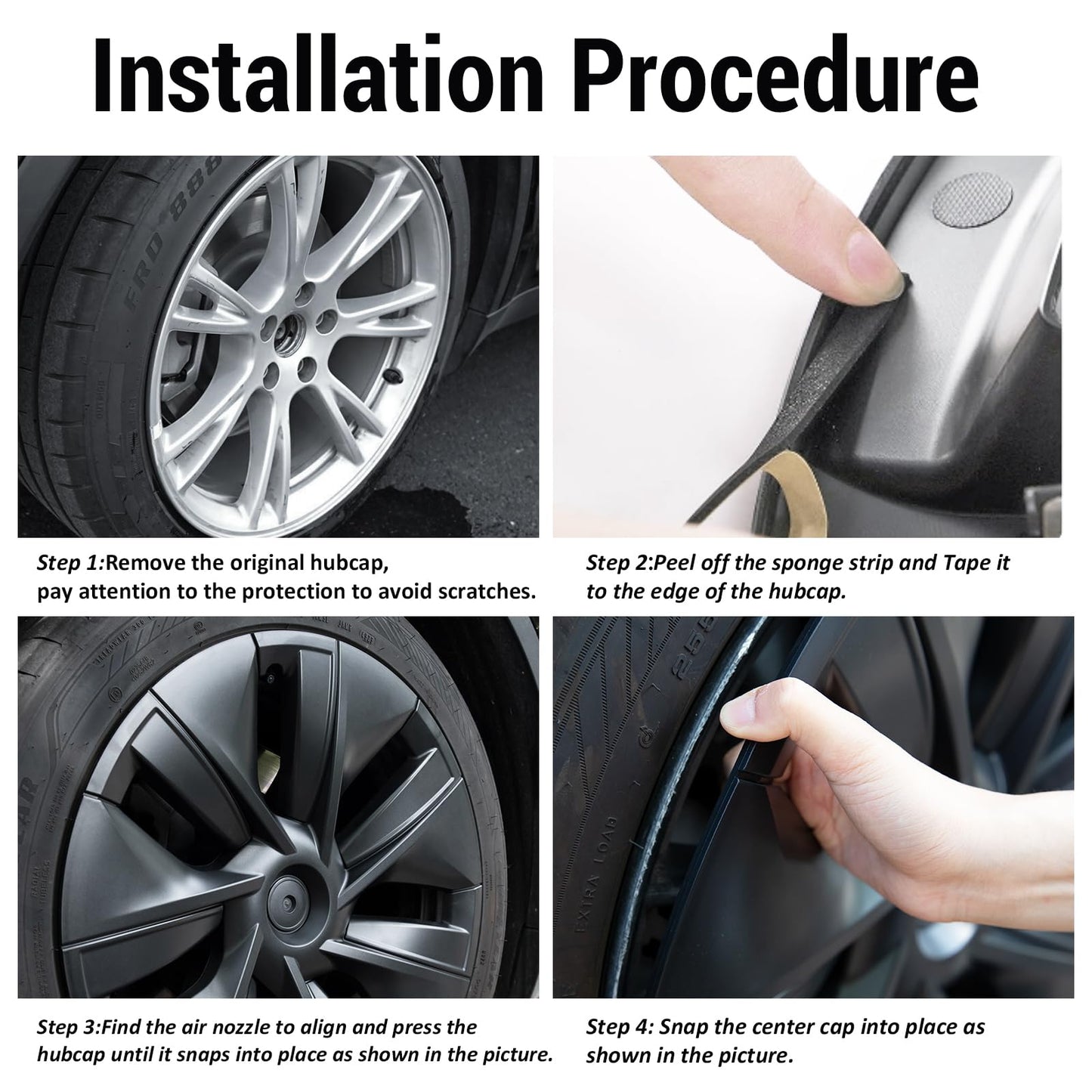 Hubcaps for Tesla Model Y Wheel Cover Hub Caps For Tesla Model Y 2021- 2024