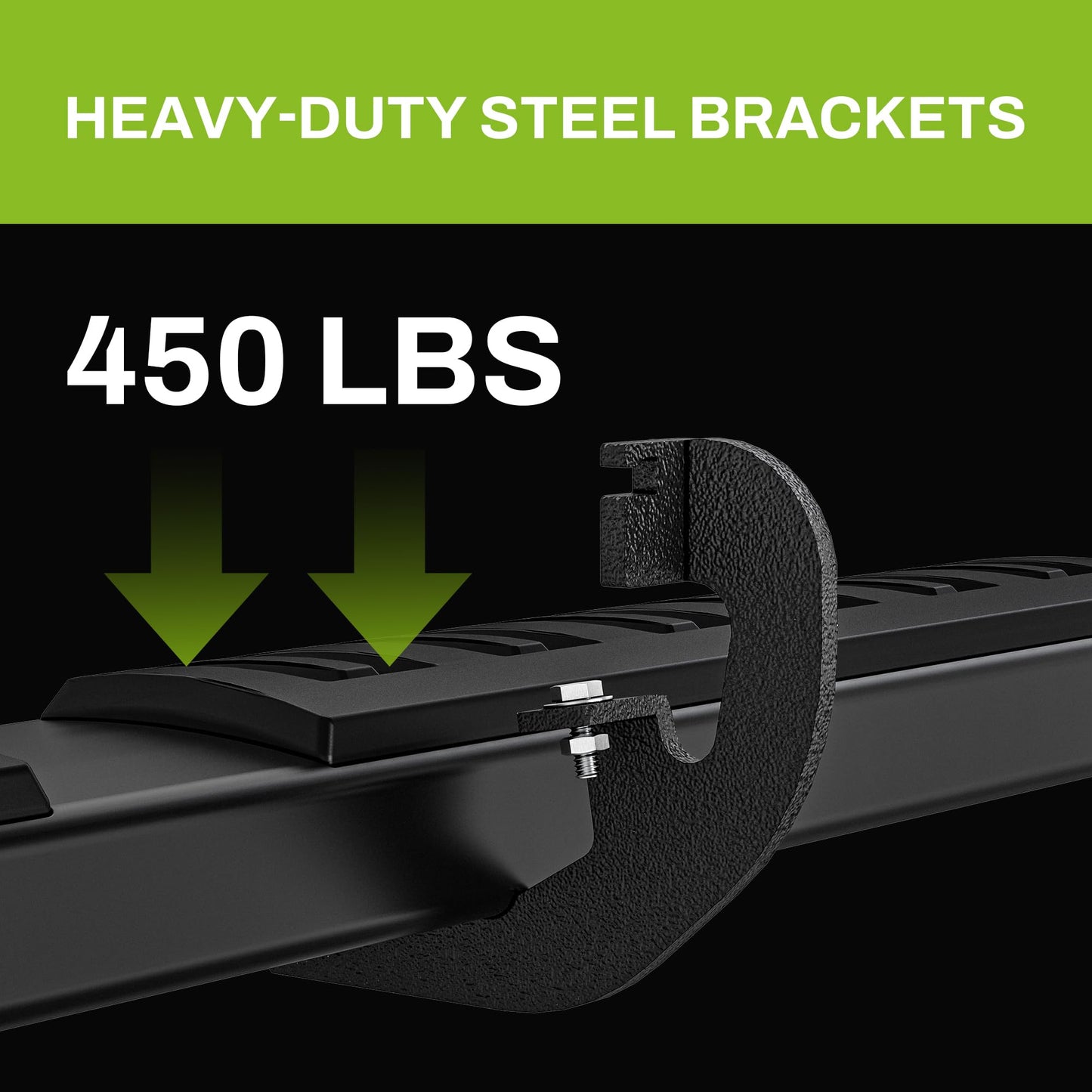 6 inches Running Boards Compatible with 2007-2018 Chevy Silverado/GMC Sierra 1500, 2007-2019 2500HD 3500HD Extended/Double Cab (Incl. 2019 1500 LD/Limited)