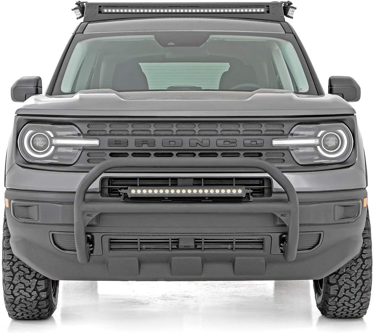 Rough Country 40" LED Light Bar Roof Rack Mount for Ford Bronco Sport (2021-2025) - 200W, 16,000 Lumen CREE LED, Spot Focus Beam
