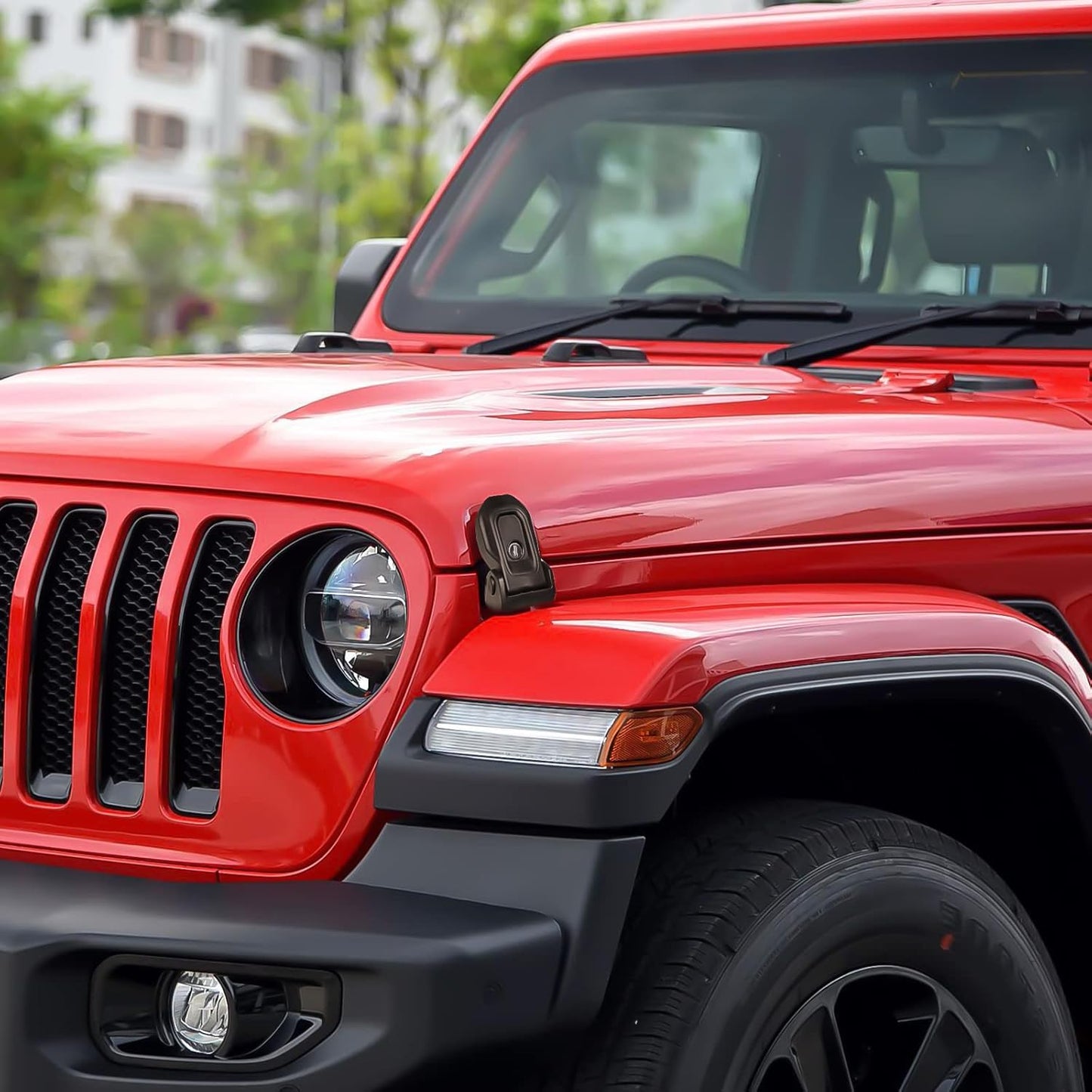 Buling Wrangler Factory Locking Hood Latches with Keys Compatible with Jeep Wrangler JL JLU 2018-2025 & Jeep Gladiator JT 2020-2025 (Matte Black)