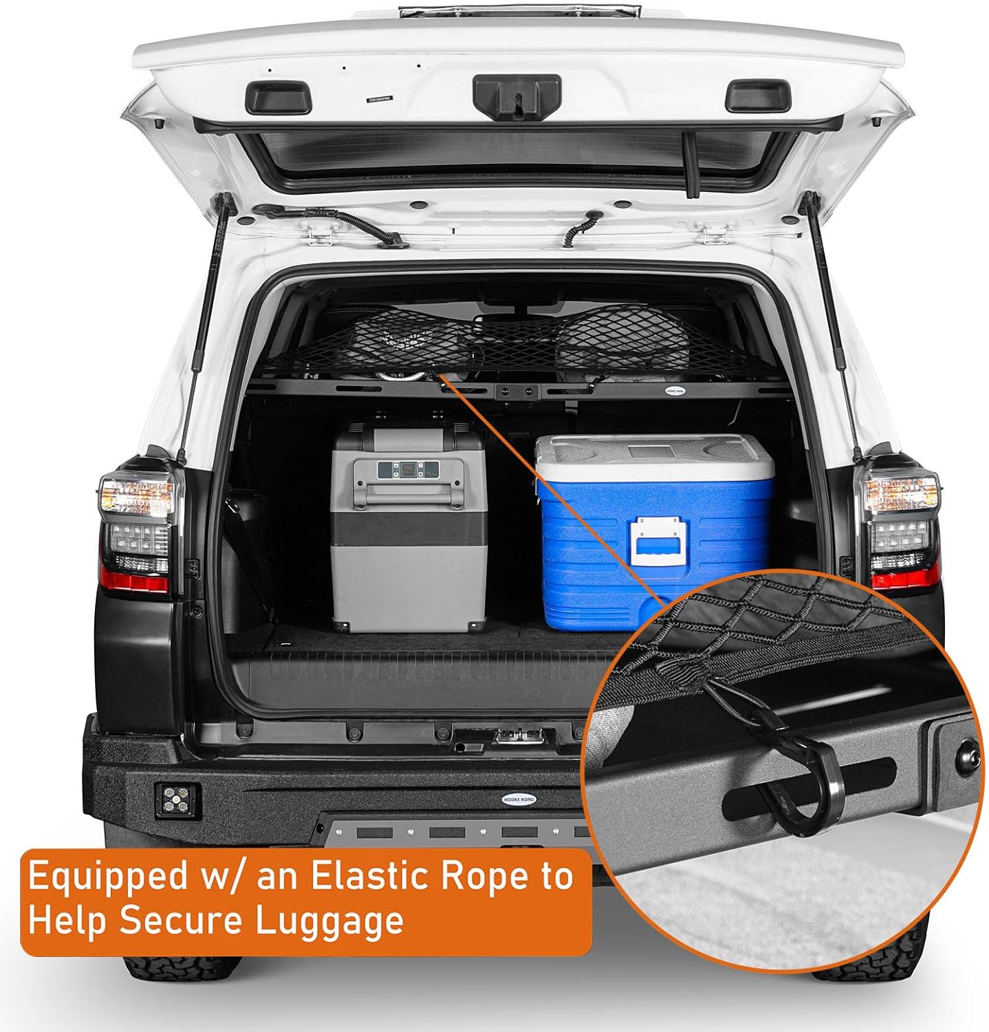 u-Box 4Runner Rear Trunk Cargo Rack + Window Molle Panel Kit Interior Storage Basket for 2010-2024 Toyota 4Runner 5-Seater & 7-Seater - Lightweight Steel Tray Organizer
