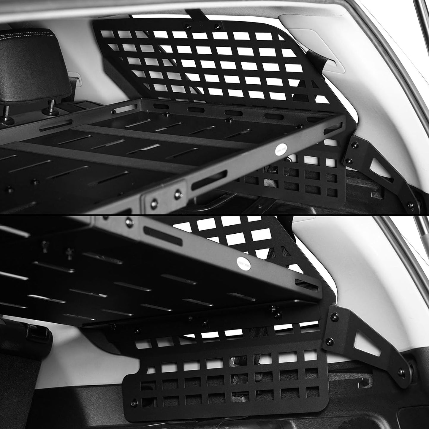 u-Box 4Runner Rear Trunk Cargo Rack + Window Molle Panel Kit Interior Storage Basket for 2010-2024 Toyota 4Runner 5-Seater & 7-Seater - Lightweight Steel Tray Organizer