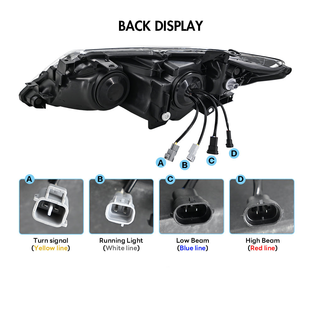 New LED Headlight for 2012-2014 Toyota Camry Headlight Assembly - OMOTOR