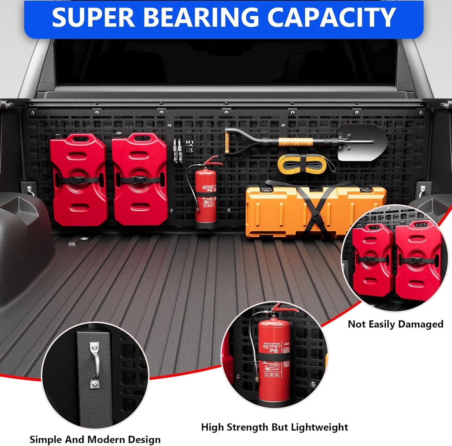 5.5FT Front Bed Molle Panel Compatible with 22-24 Toyota Tundra Truck Bed Panel System Replacement for 2022-2024 Toyota Tundra Accessories(Front Bed Molle Panel)