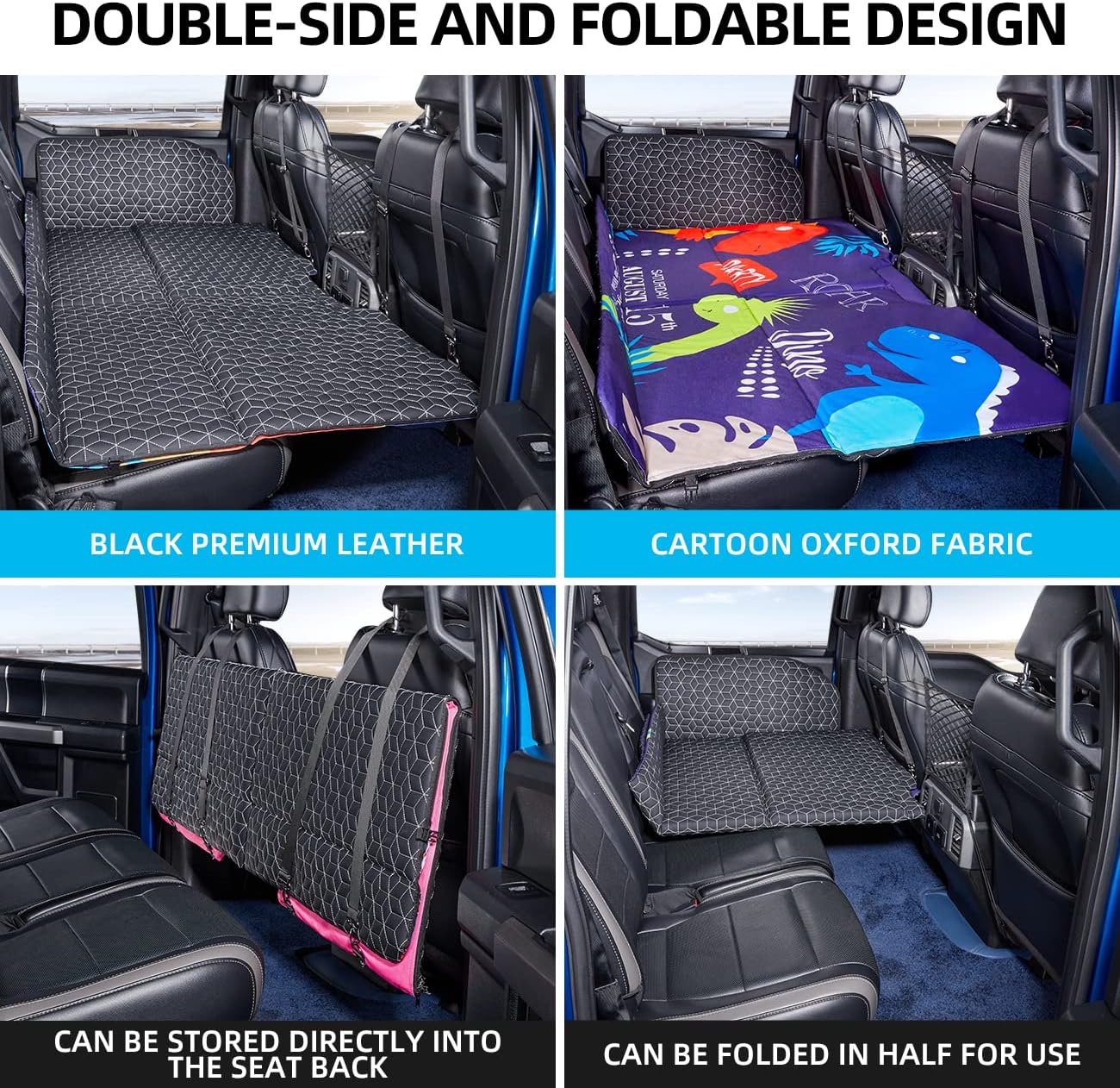 Back Seat Extender Truck Bed Mattress Car Camping Air Mattress for F150/RAM 1500/Silverado - OMOTOR