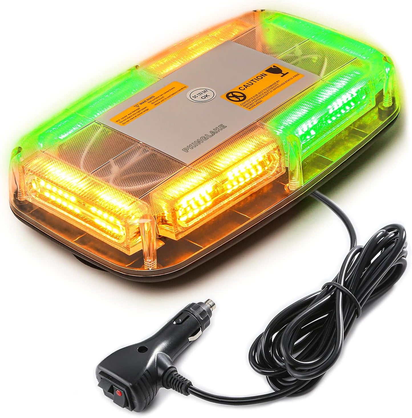72LED Roof Top Emergency Strobe Beacon Lights, 12-24V High Visibility Safety Warning Mini LED Strobe Light bar with Magnetic Base for Snow Plow, Trucks, Construction Vehicles - OMOTOR