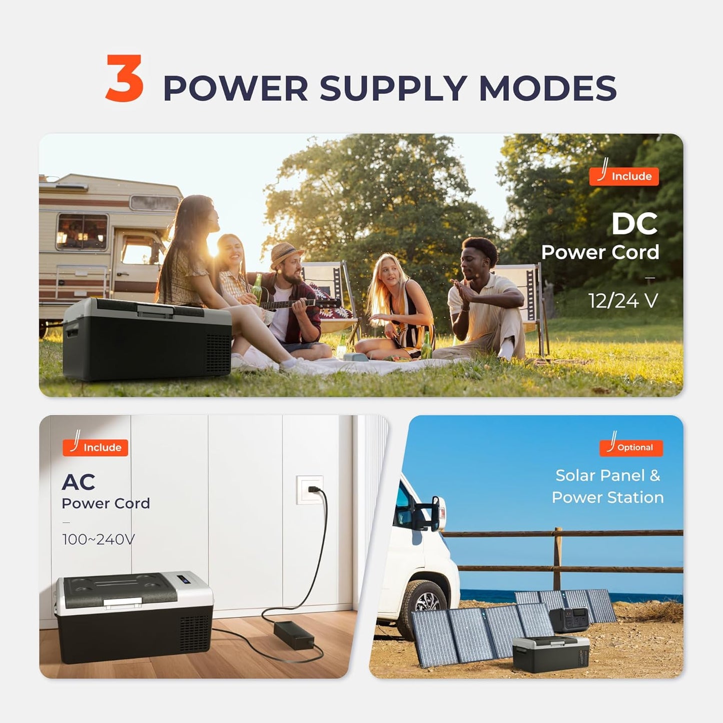 12 Volt Refrigerator Portable Fridge - 16Quart(15L) Electric Cooler Compressor fridge -4℉~68℉, 12/24V DC & 100-240V AC Car Refrigerator for Camping, RV, Fashing, Travel, Home
