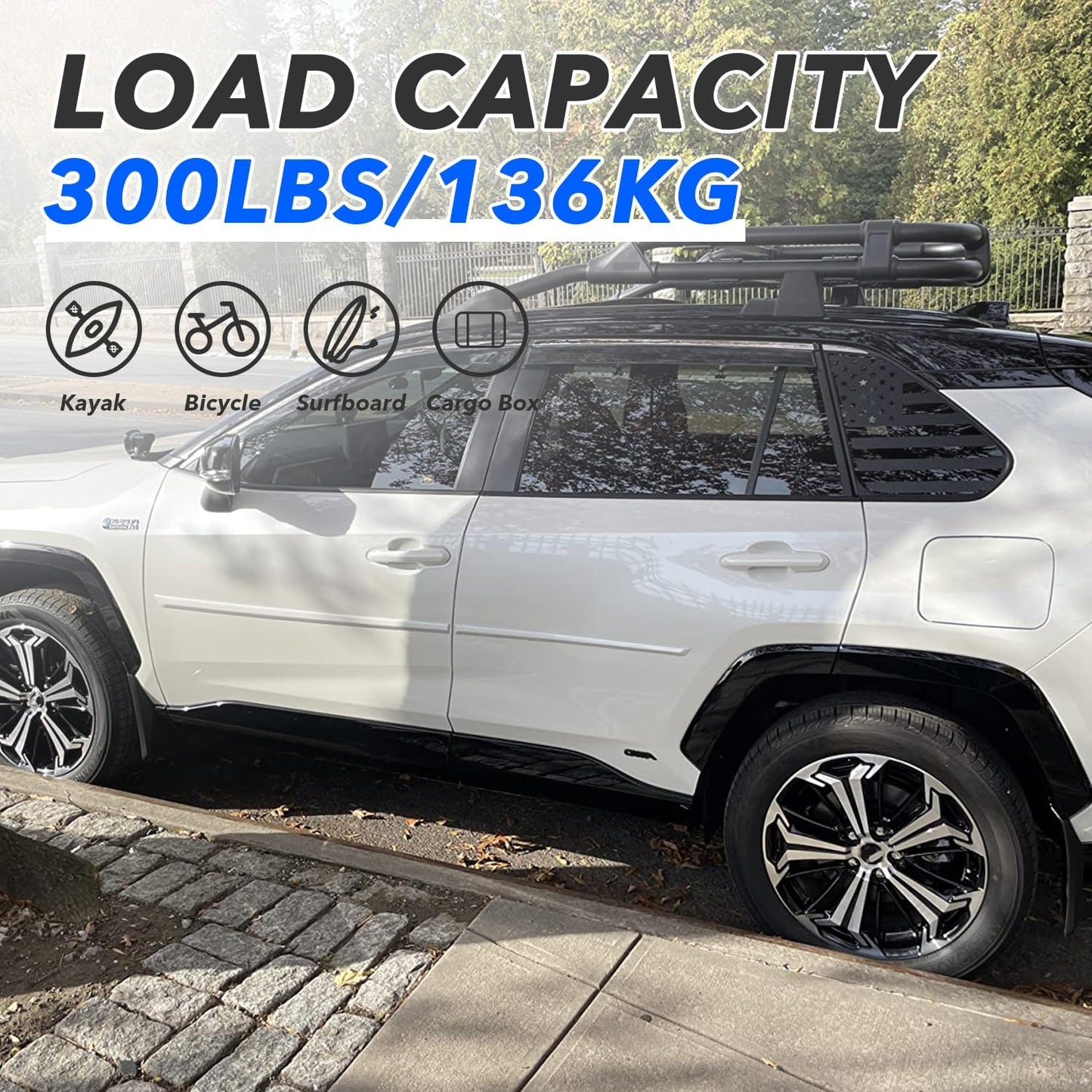 Heavy Duty Roof Rack Basket Compatible for Toyota RAV4 (2019-2025) | Rooftop Cargo Basket Extra Bars Luggage Carrier