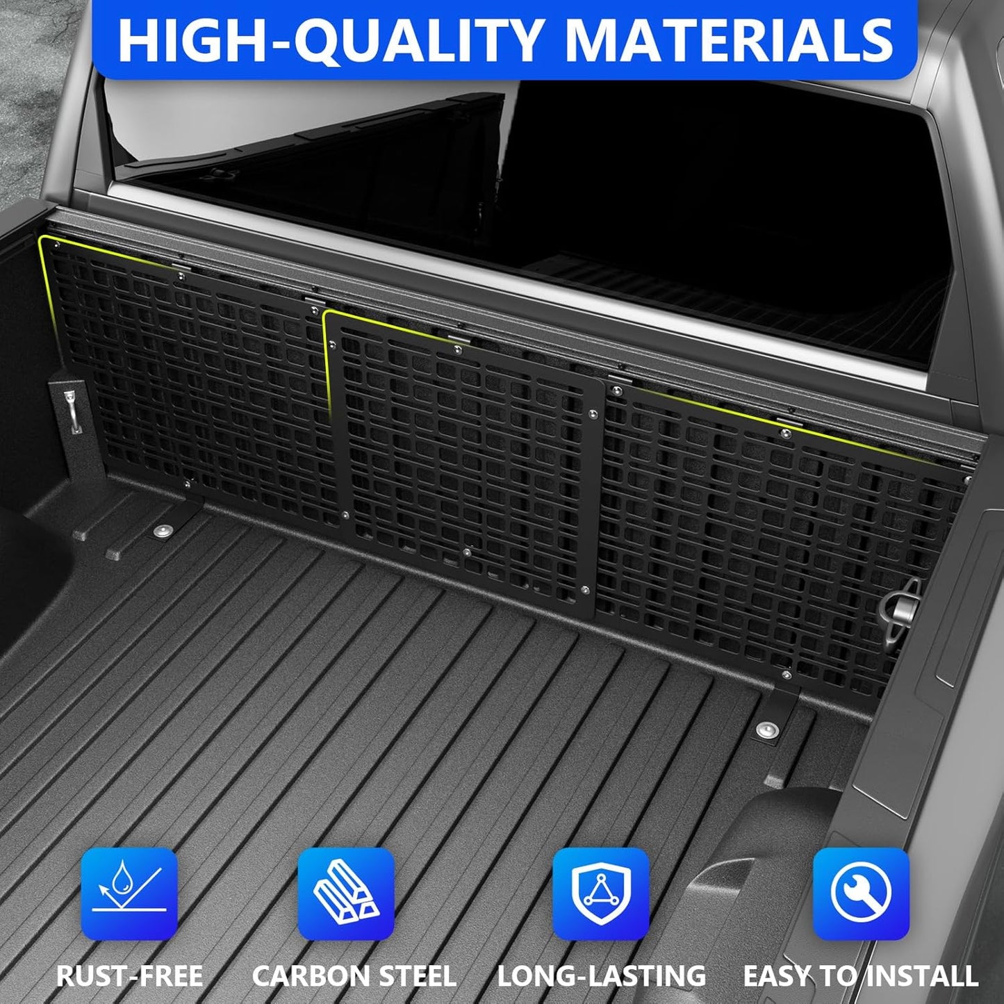 5.5FT Front Bed Molle Panel Compatible with 22-24 Toyota Tundra Truck Bed Panel System Replacement for 2022-2024 Toyota Tundra Accessories(Front Bed Molle Panel)