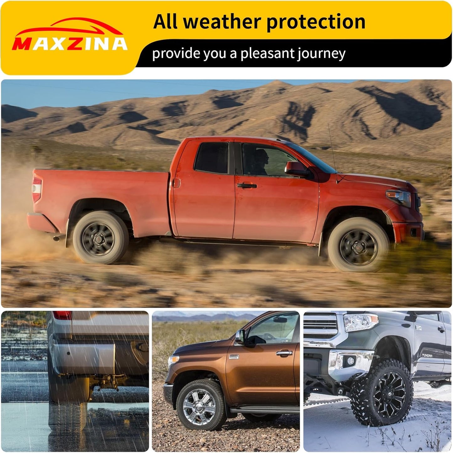 Hood Protector Compatible with 2022-2025 Toyota Tundra 2023-2025 Toyota Sequoia Hood Shield TPE Hood Deflector Hood Guard for 2023 2024 Tundra 2024 Sequoia Accessories