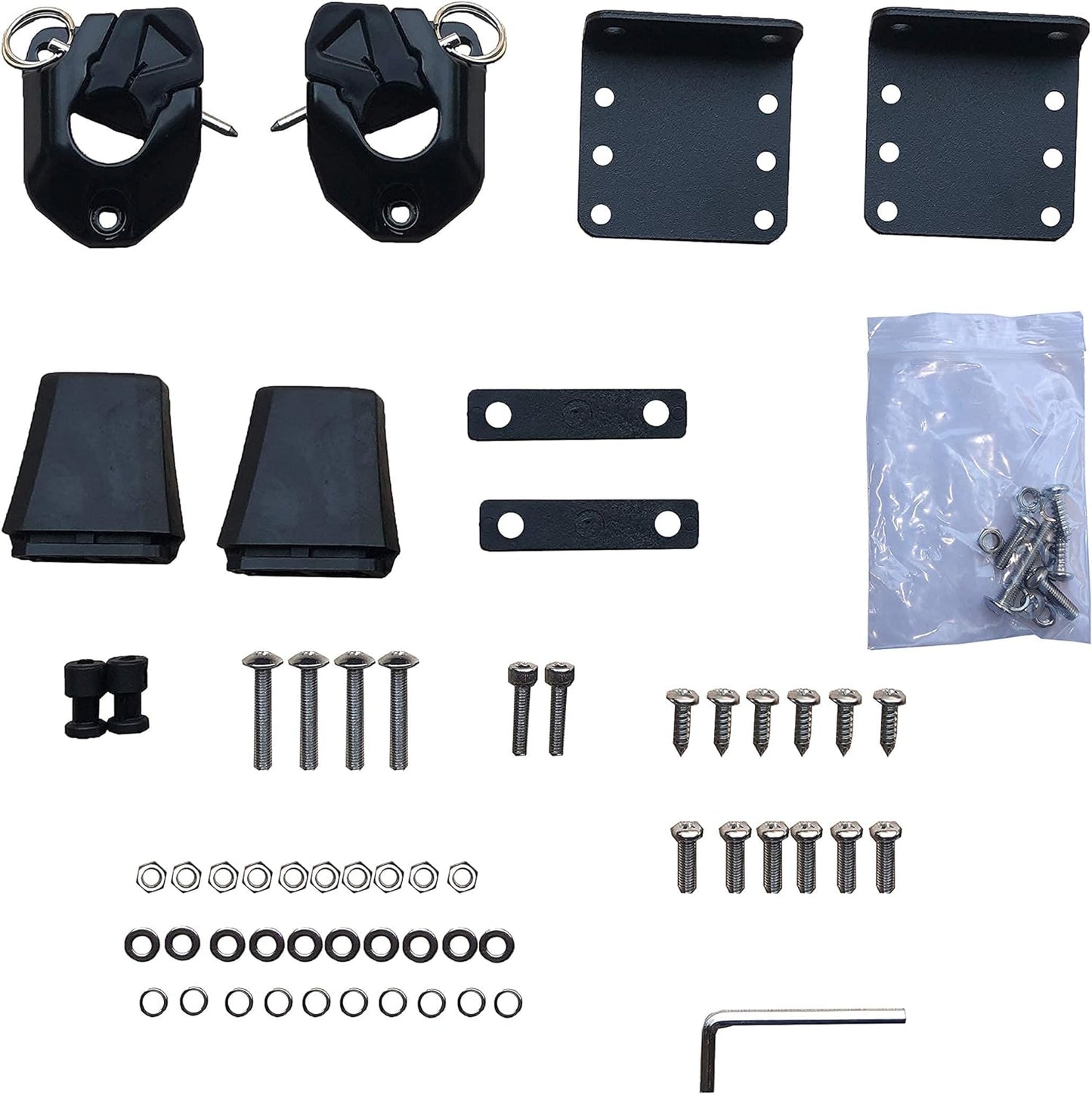 Black Aluminum Truck Bed Extender Retractable 59-69 inches for Silverado Ram Tundra Ford and Other Full-Size Trucks - OMOTOR