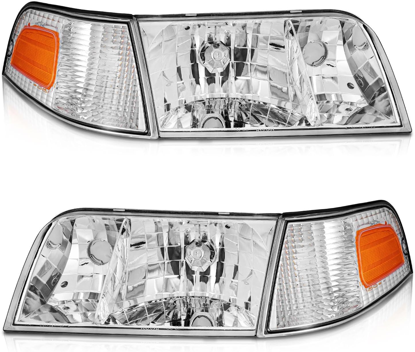 Headlight Assembly for 1998-2011 Ford Crown Victoria with Corner Parking & Turn Signal Lamp Replacement - OMOTOR
