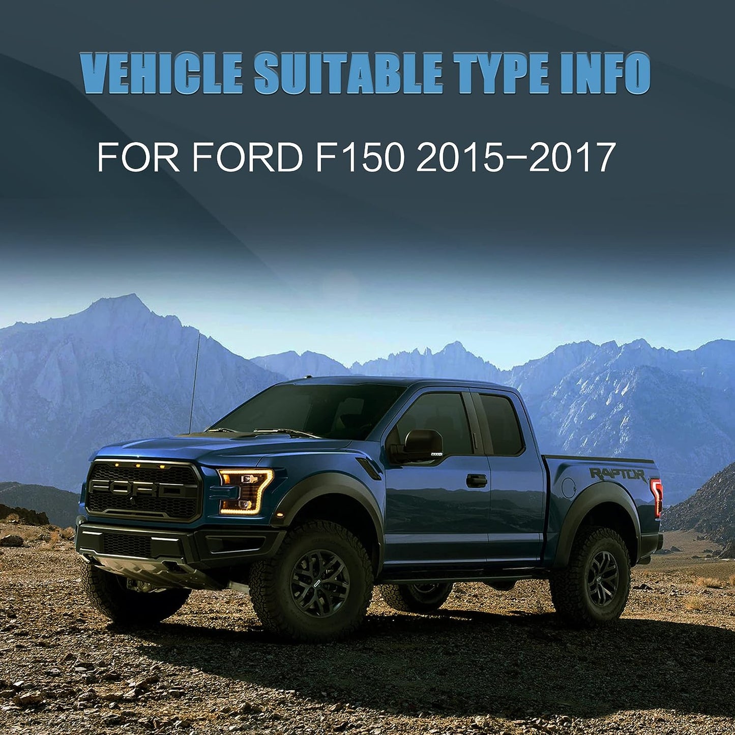 2015-2017 LED Headlight Fit for Ford F150(XL, XLT, Lariat, King Ranch, Platinum, Limited) with Startup Animation - OMOTOR