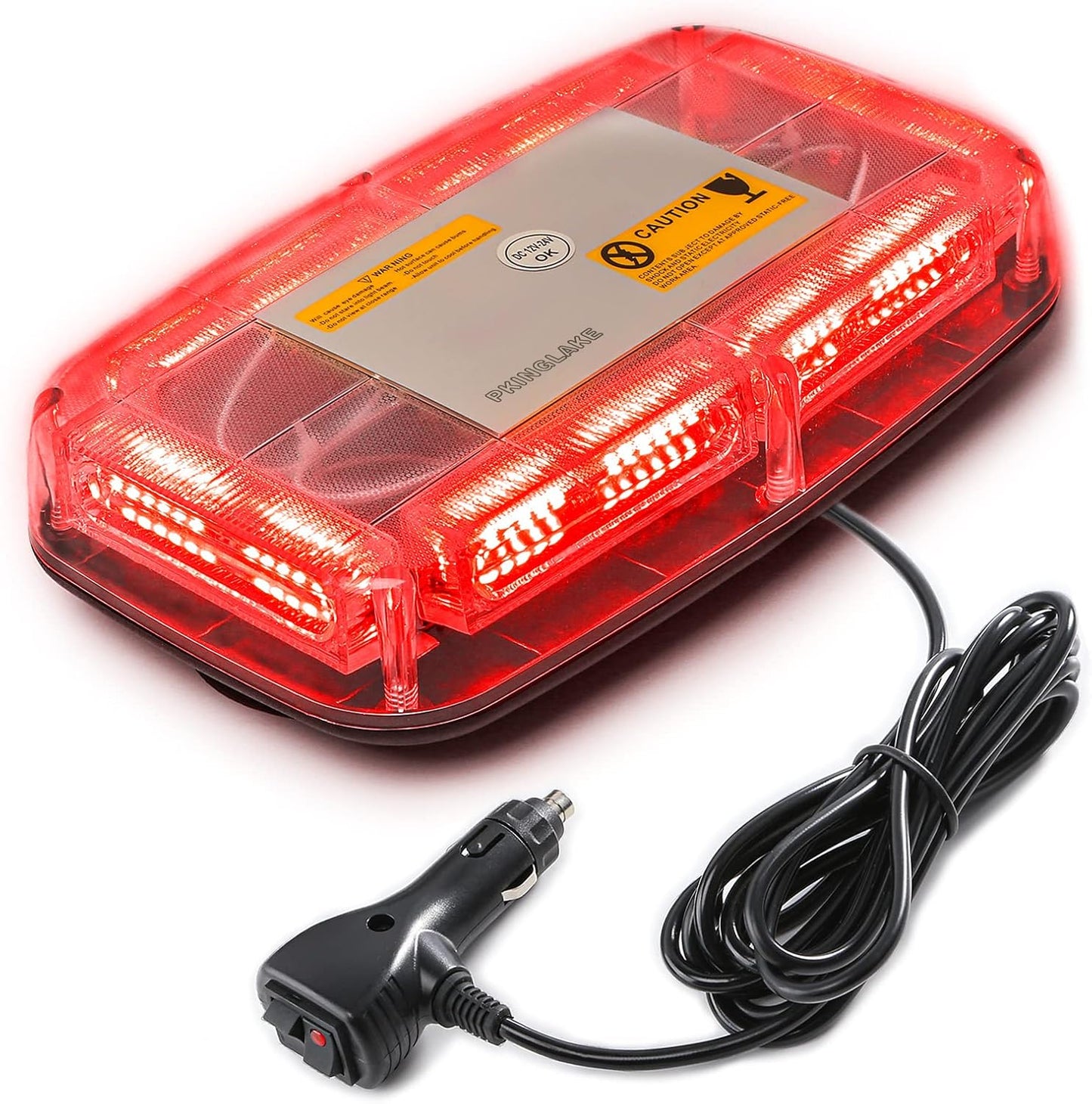 72LED Roof Top Emergency Strobe Beacon Lights, 12-24V High Visibility Safety Warning Mini LED Strobe Light bar with Magnetic Base for Snow Plow, Trucks, Construction Vehicles - OMOTOR
