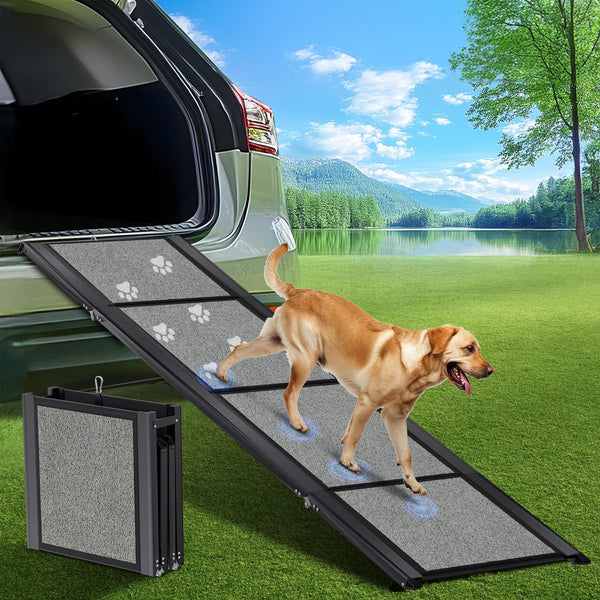 Dog Ramp for Car 𝟕𝟏”𝐱𝟐𝟎” Large Folding Pet Stair Ramps for Truck, SUV — OMOTOR