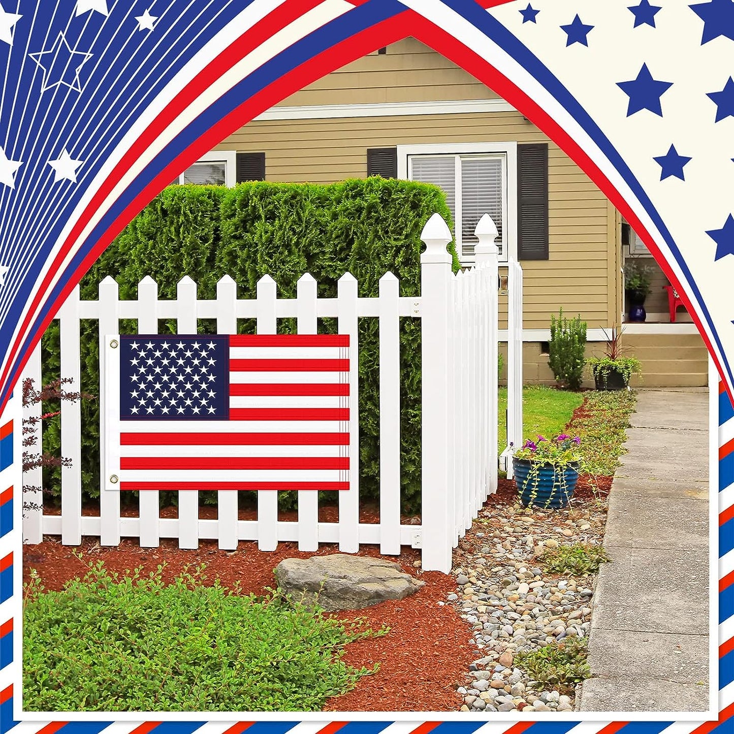 2 Pieces American Flag 12 x 18 Inch Small US Boat Star - OMOTOR