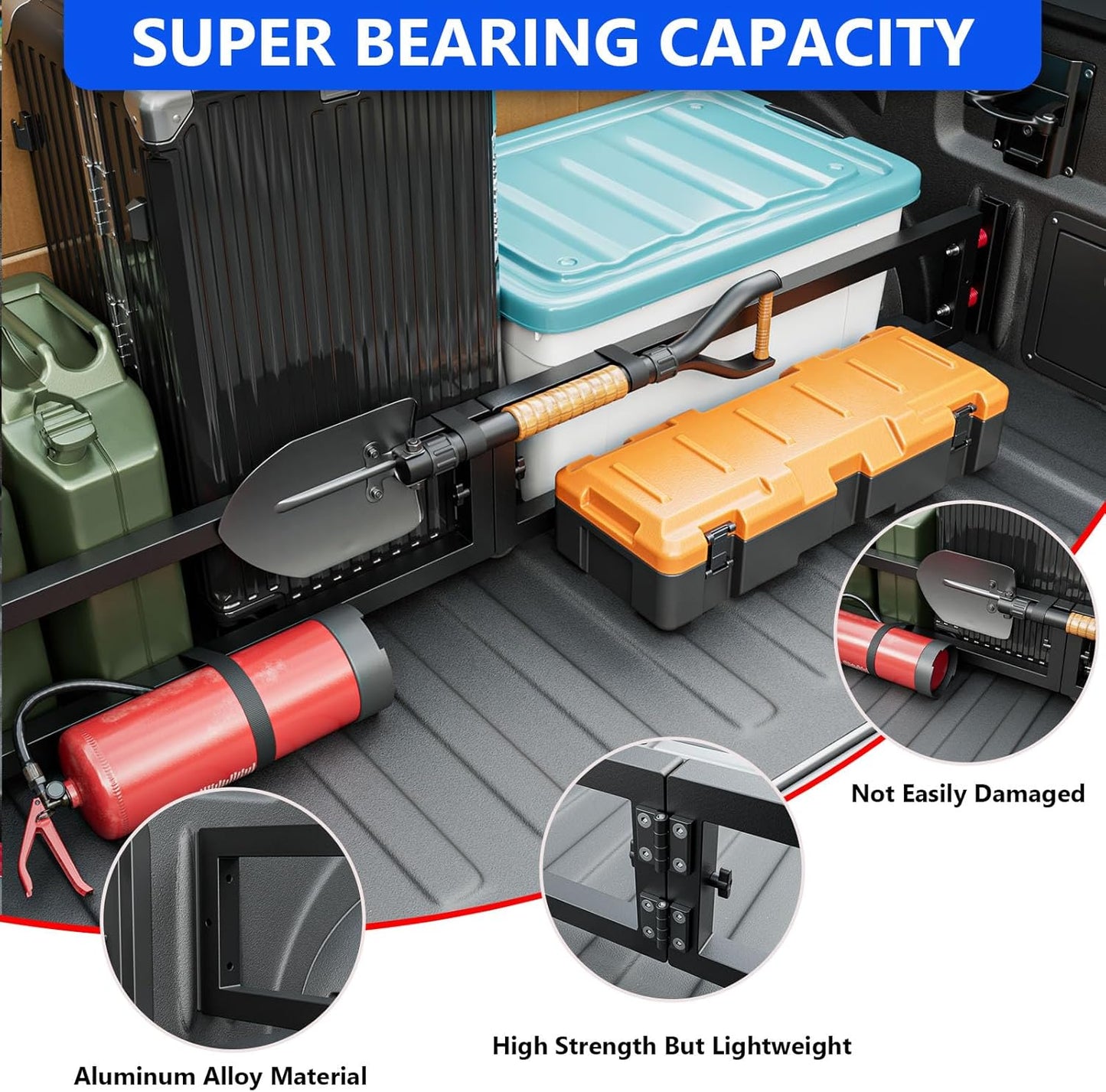 Truck Bed Divider Compatible with 2024-2025 Ford F150 Truck Bed Organizer Cargo Manager Molle Panel Replacement for 2024-2025 Ford F-150 Accessories