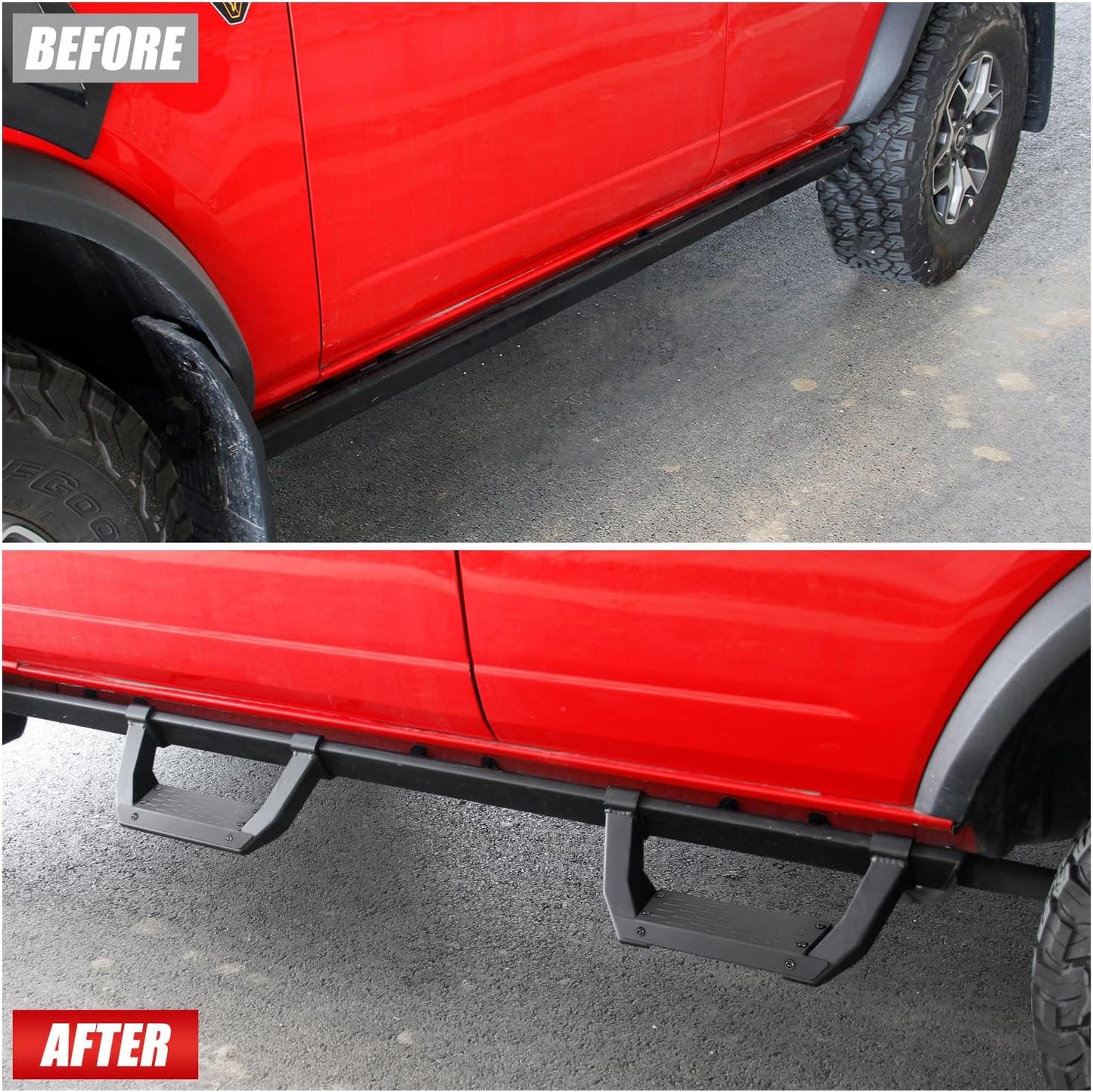 Running Boards Side Steps Compatible with Ford Bronco 2021-2025 Side Steps Bar Nerf Bar fit for Bronco Accessories 2/4 Door (2 PCS)