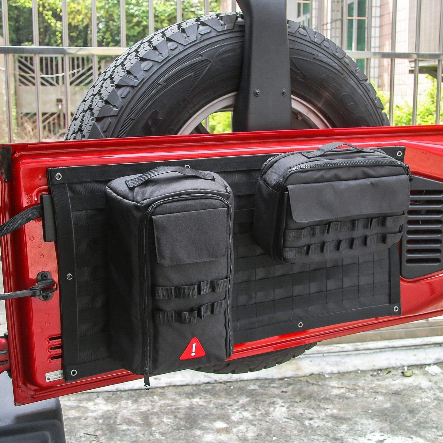 Tailgate Tool Kit Storage Bag Organizer Racks for 2007-2018 Jeep Wrangler JK JKU 2018-2019 JL JLU, Canvas, 3PCS - OMOTOR