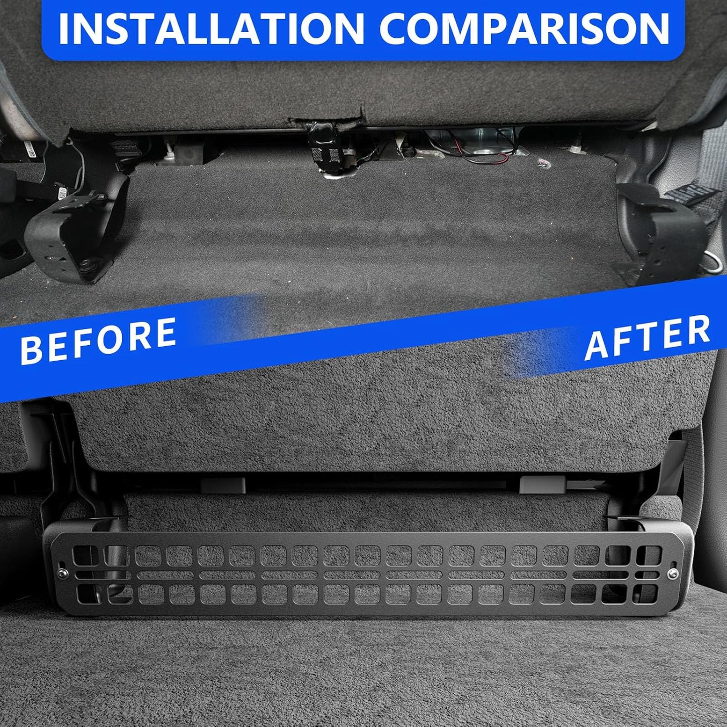 Seat Bottom Divider Panel Compatible with 2015-2025 Ford F150 Under Seat Organizers Molle Panel Replacement for 2015-2025 F-150 Accessories