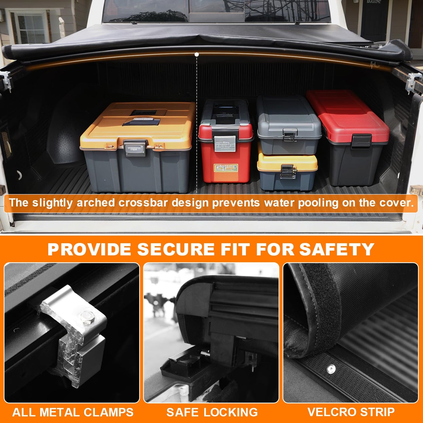Soft Roll-Up Truck Bed Tonneau Cover for Ford Ranger 2019-2026
