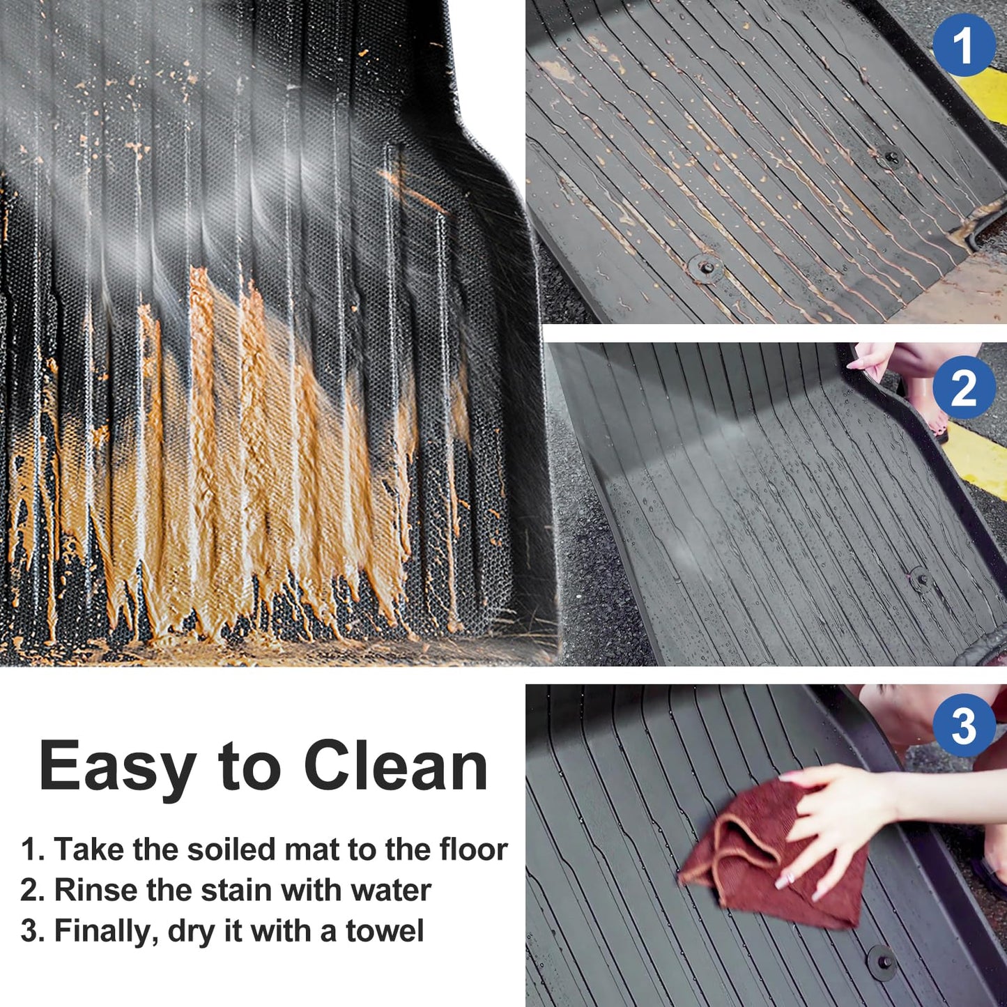 Floor Mat Set Compatible with Toyota Land Cruiser Prado J250 LC250 2024+(7-Seat)