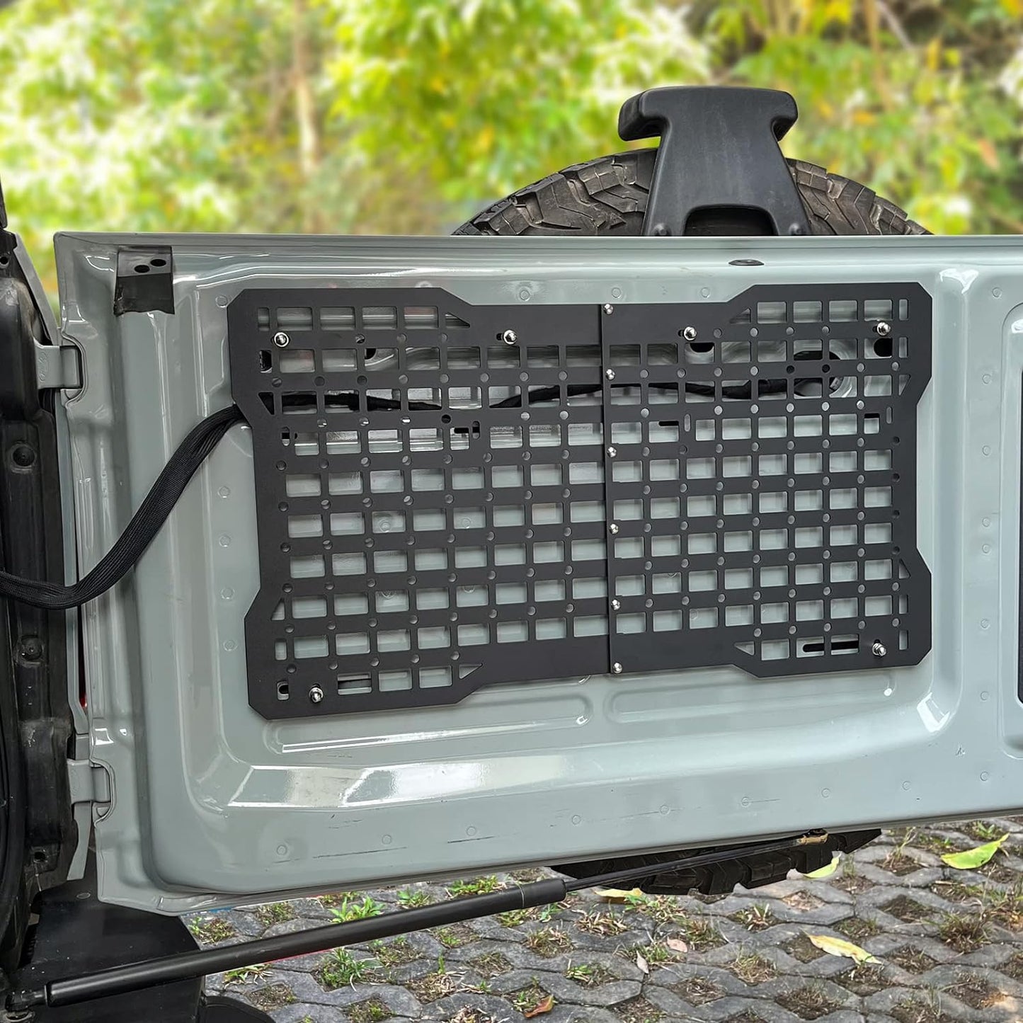 OFF ROAD Tailgate Storage Panel Tailgate Molle Panel Steel Cargo Shelf Storage Luggage Holder Carrier with 3 Storage Bags for Ford Bronco Accessories 2021 2022 2023 2/4 Doors - OMOTOR