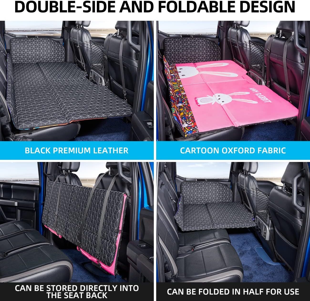 Back Seat Extender Truck Bed Mattress Car Camping Air Mattress for F150/RAM 1500/Silverado - OMOTOR