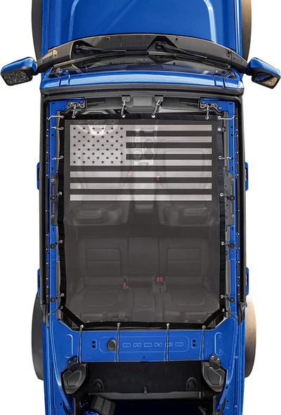 Mesh Sunshade for Ford Bronco for Ford Bronco 2021 - 2026 4 Door(Flag)