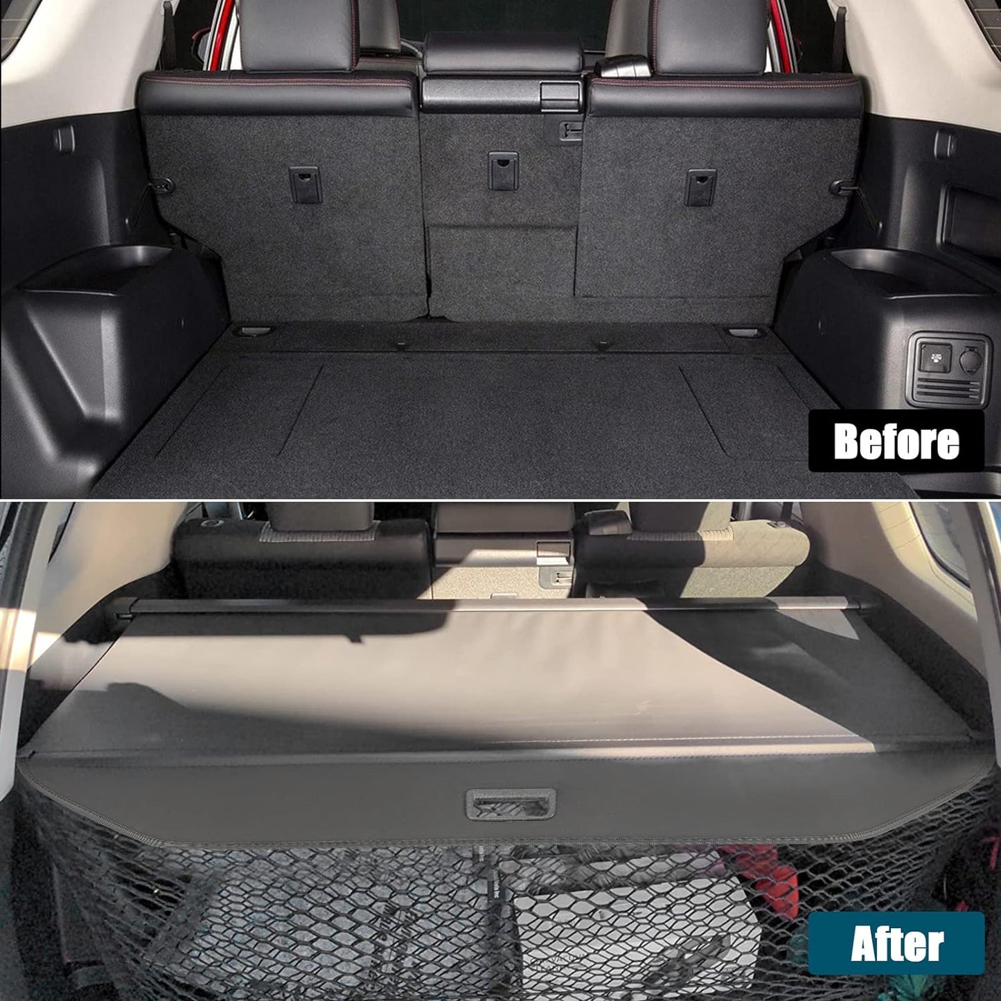 Cargo Cover Compatible with 2010-2023 Toyota 4Runner - Retractable Rear Luggage Trunk Security Covers Protector Anti Theft Shield Shade - OMOTOR