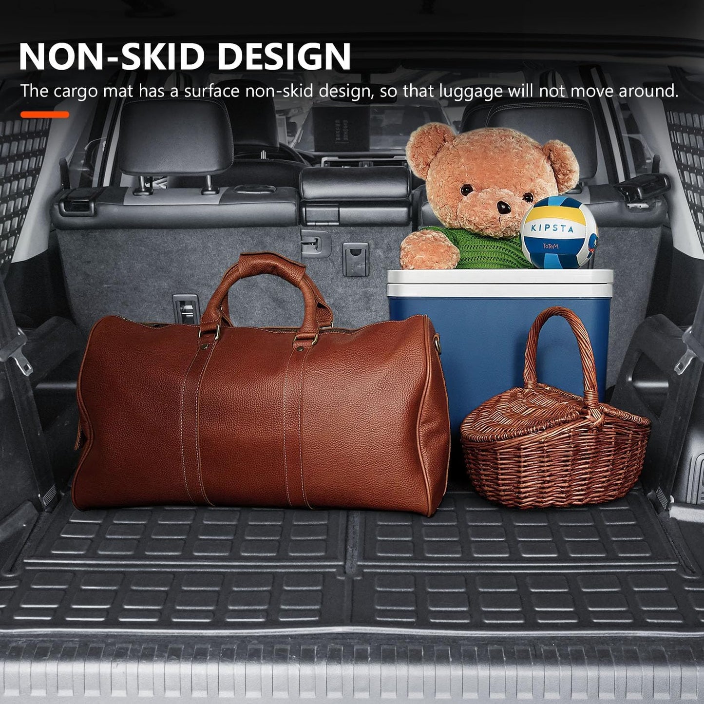 Floor Mats Compatible with 2013-2024 Toyota 4Runner 7-Seat Backrest Mat TPE Material Cargo Liner Replacement for 2013-2023 Toyota 4Runner Accessories (Cargo Mat+3rd Backrest Mat+Floor Mat) - OMOTOR